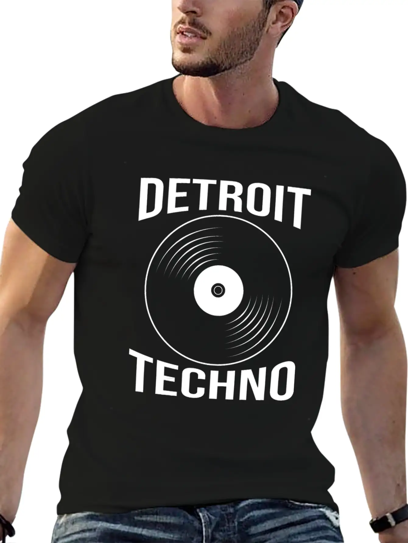 Vinyl Record Dj Edm Detroit Techno Unisex Casual T-Shirt ¨C Clean Design For Daily Comfort