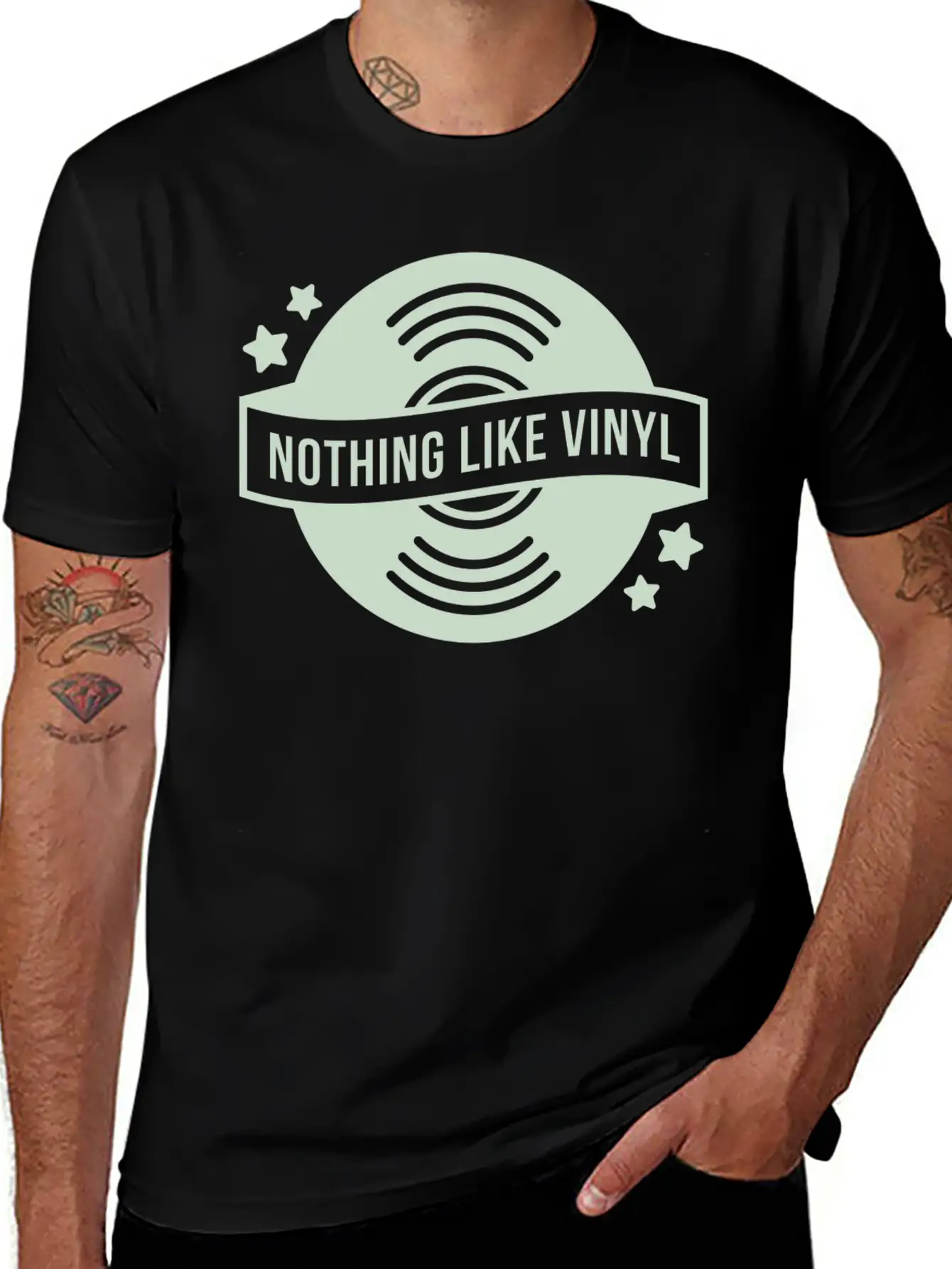 Vinyl Record Turntable Deejay DJ Musictape Soft Cotton Short Sleeve Tee ¨C Unisex Wardrobe Staple