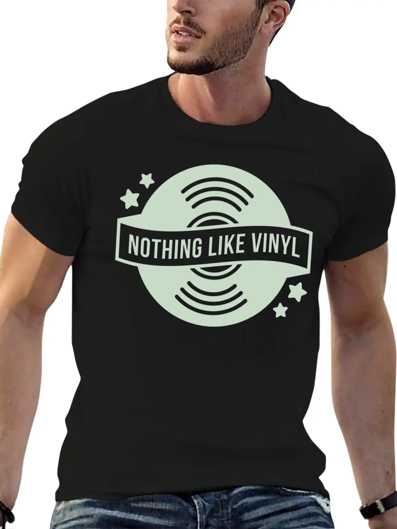 Vinyl Record Turntable Deejay DJ Musictape Soft Cotton Short Sleeve Tee ¨C Unisex Wardrobe Staple