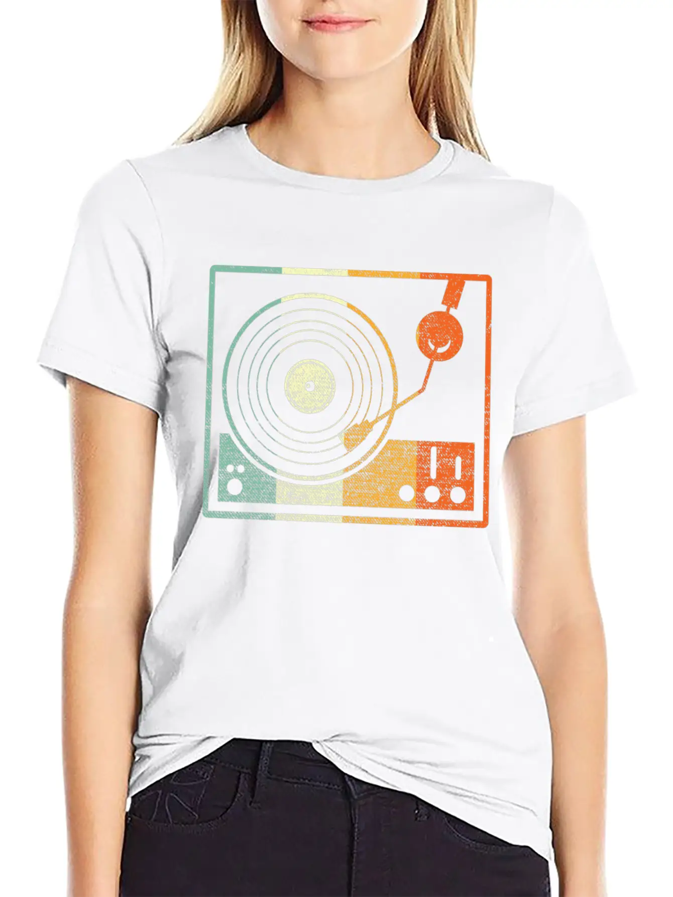Vinyl Retro Basic Graphic T-Shirt ¨C Daily Comfort In Soft Cotton