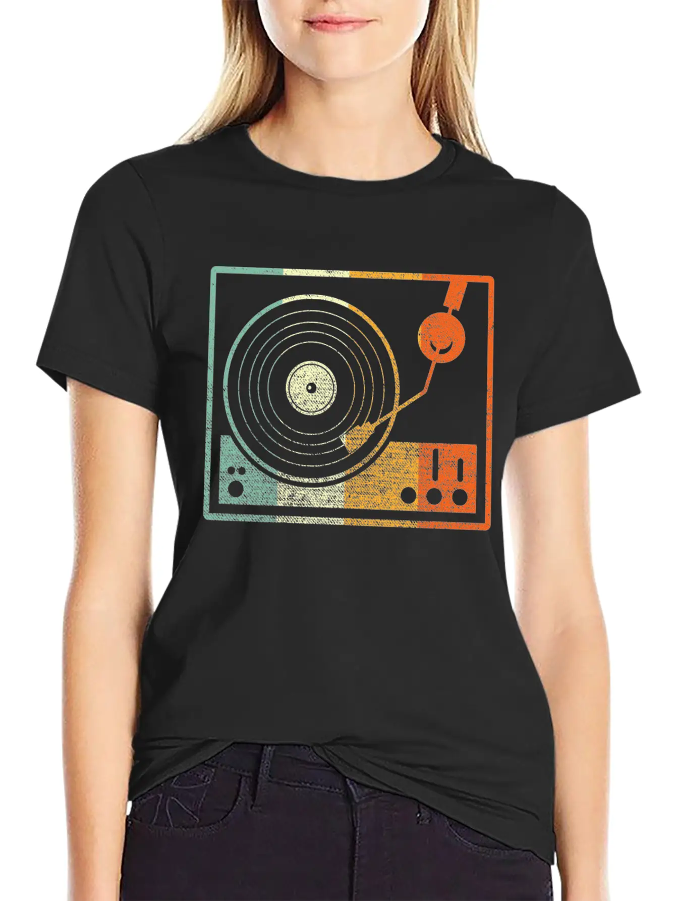 Vinyl Retro Basic Graphic T-Shirt ¨C Daily Comfort In Soft Cotton