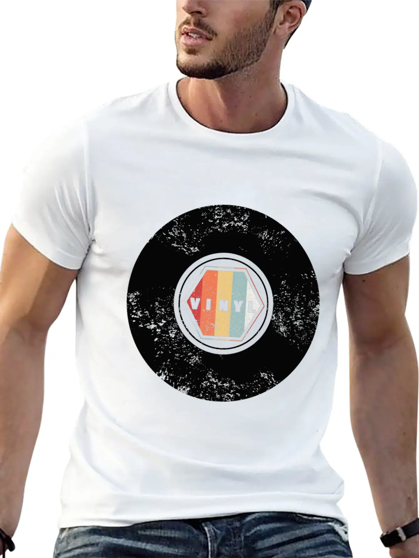 VINYL Retro Essential Cotton Tee For Daily Outfits ¨C Unisex Style