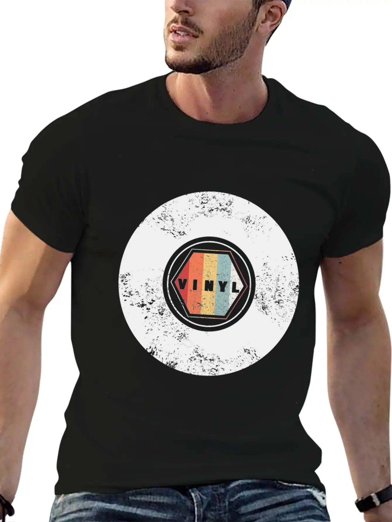 VINYL Retro Essential Cotton Tee For Daily Outfits ¨C Unisex Style