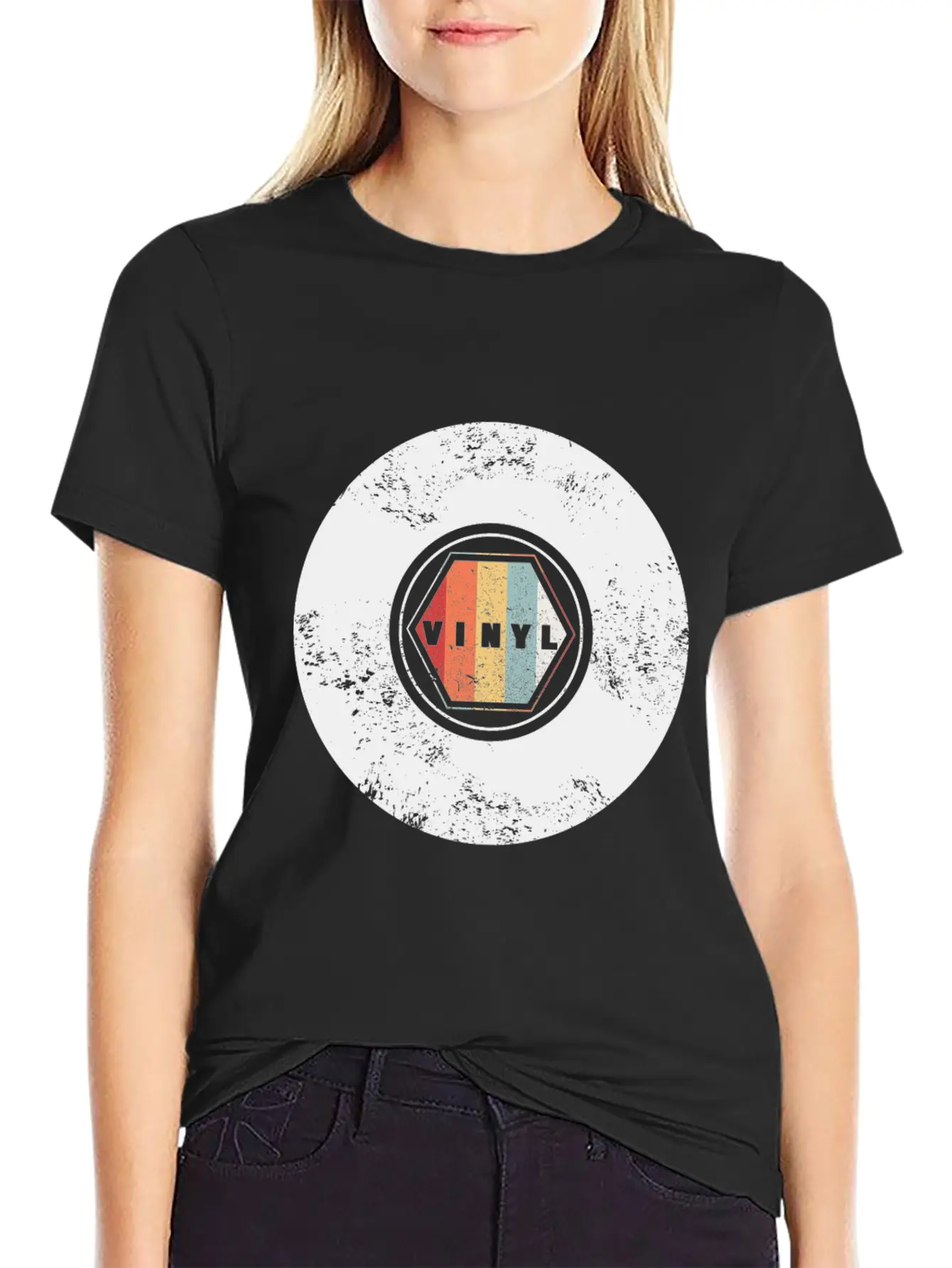 VINYL Retro Essential Cotton Tee For Daily Outfits ¨C Unisex Style