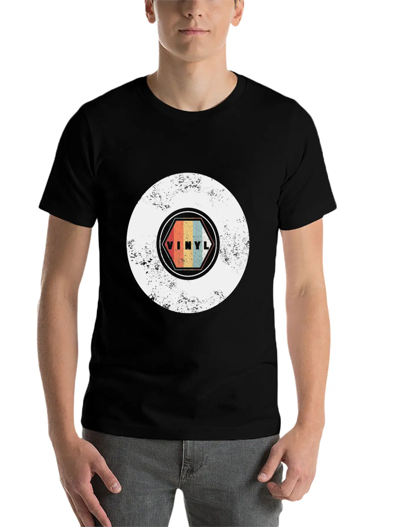 VINYL Retro Essential Cotton Tee For Daily Outfits ¨C Unisex Style
