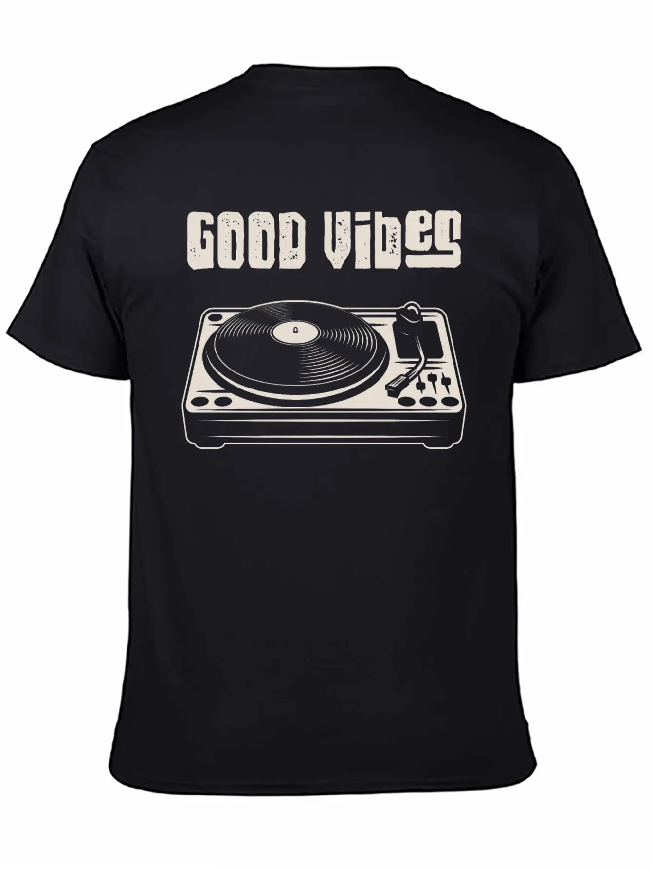 Vinyl Turntable Music DJ Record Essential Cotton Tee For Daily Outfits ¨C Unisex Style