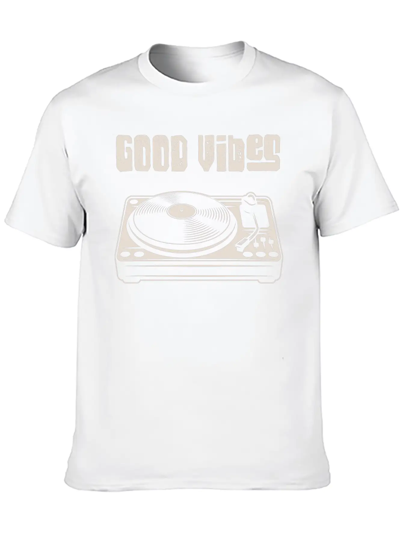 Vinyl Turntable Music DJ Record Essential Cotton Tee For Daily Outfits ¨C Unisex Style