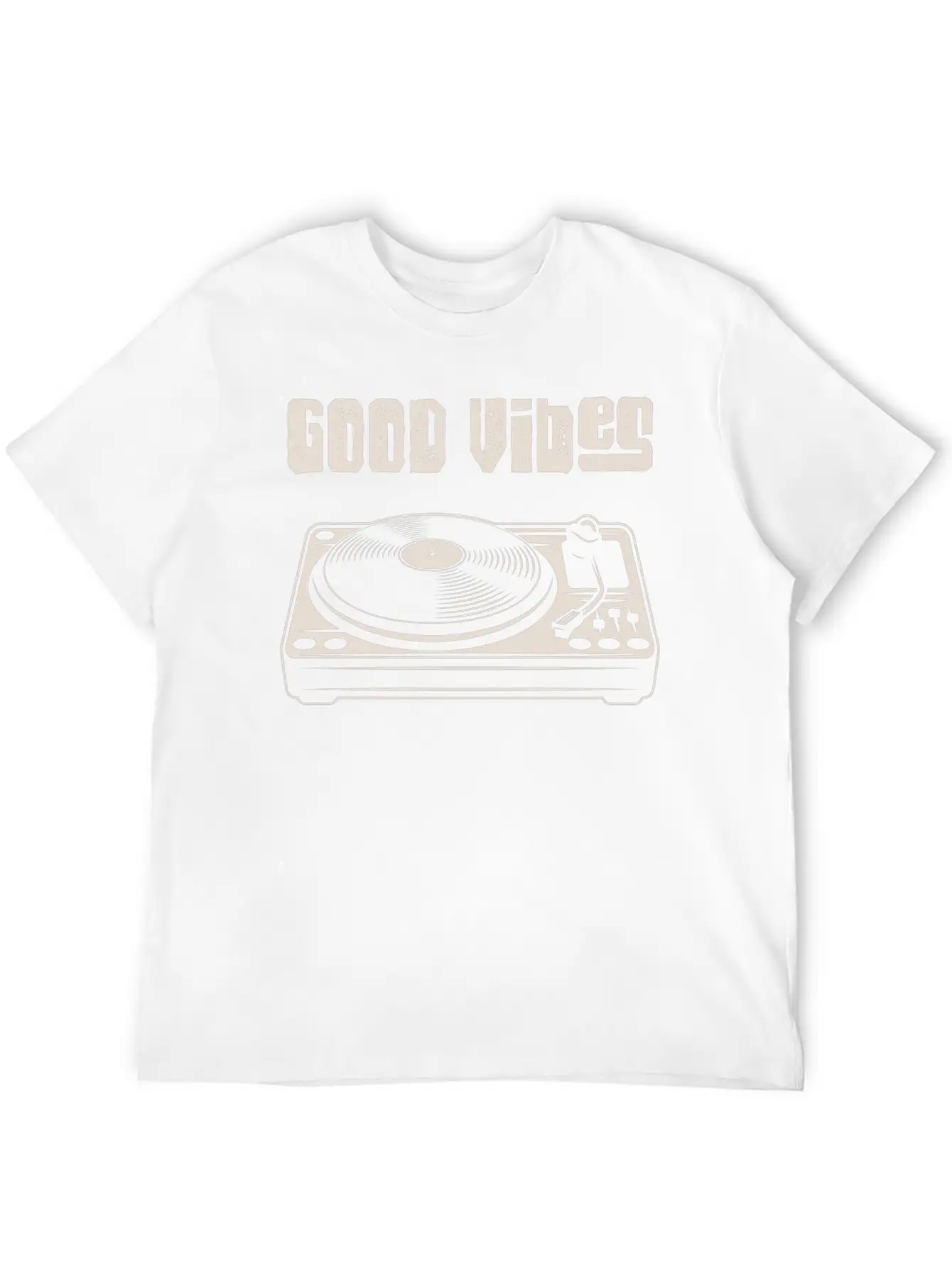 Vinyl Turntable Music DJ Record Essential Cotton Tee For Daily Outfits ¨C Unisex Style