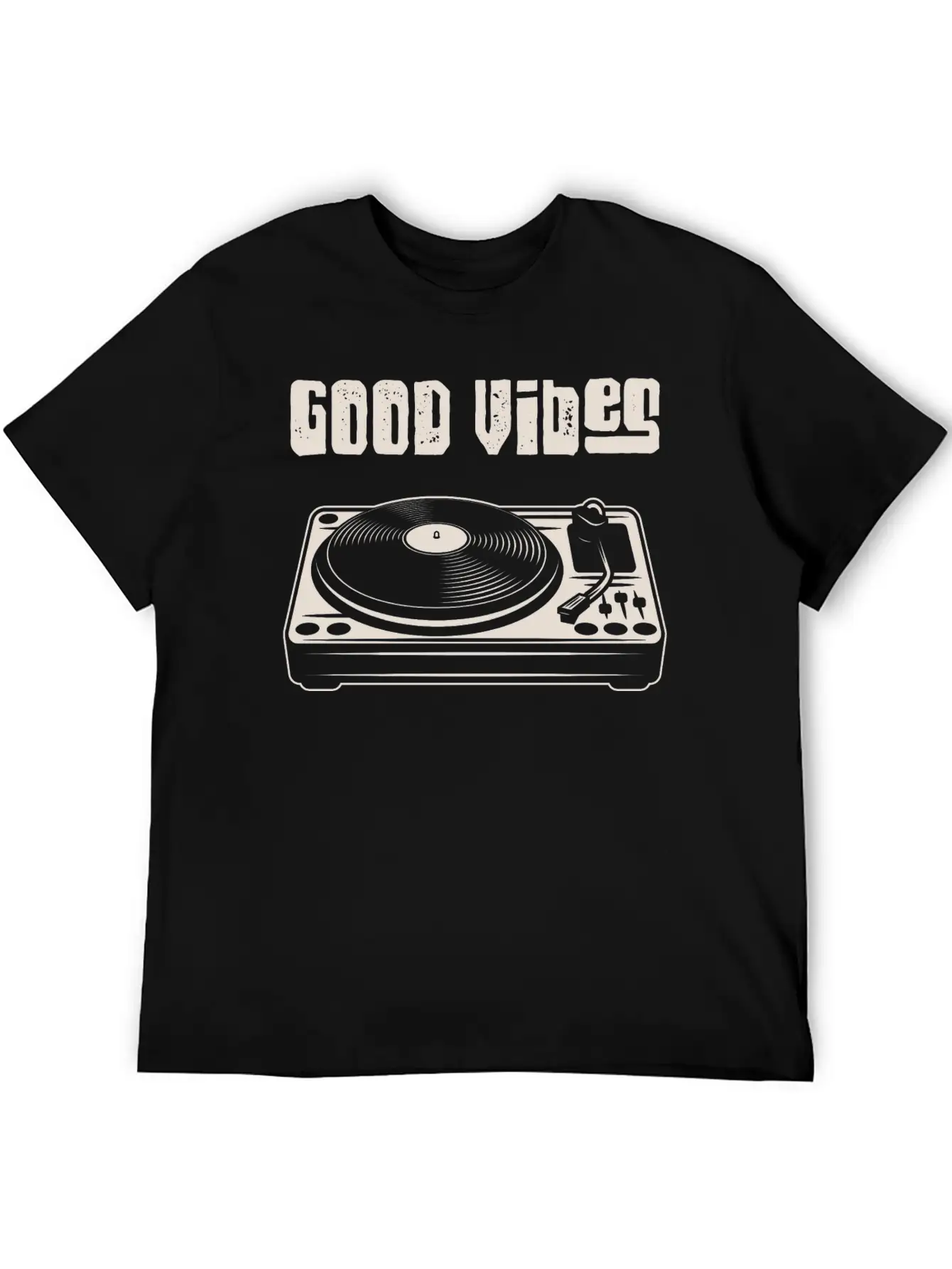 Vinyl Turntable Music DJ Record Essential Cotton Tee For Daily Outfits ¨C Unisex Style