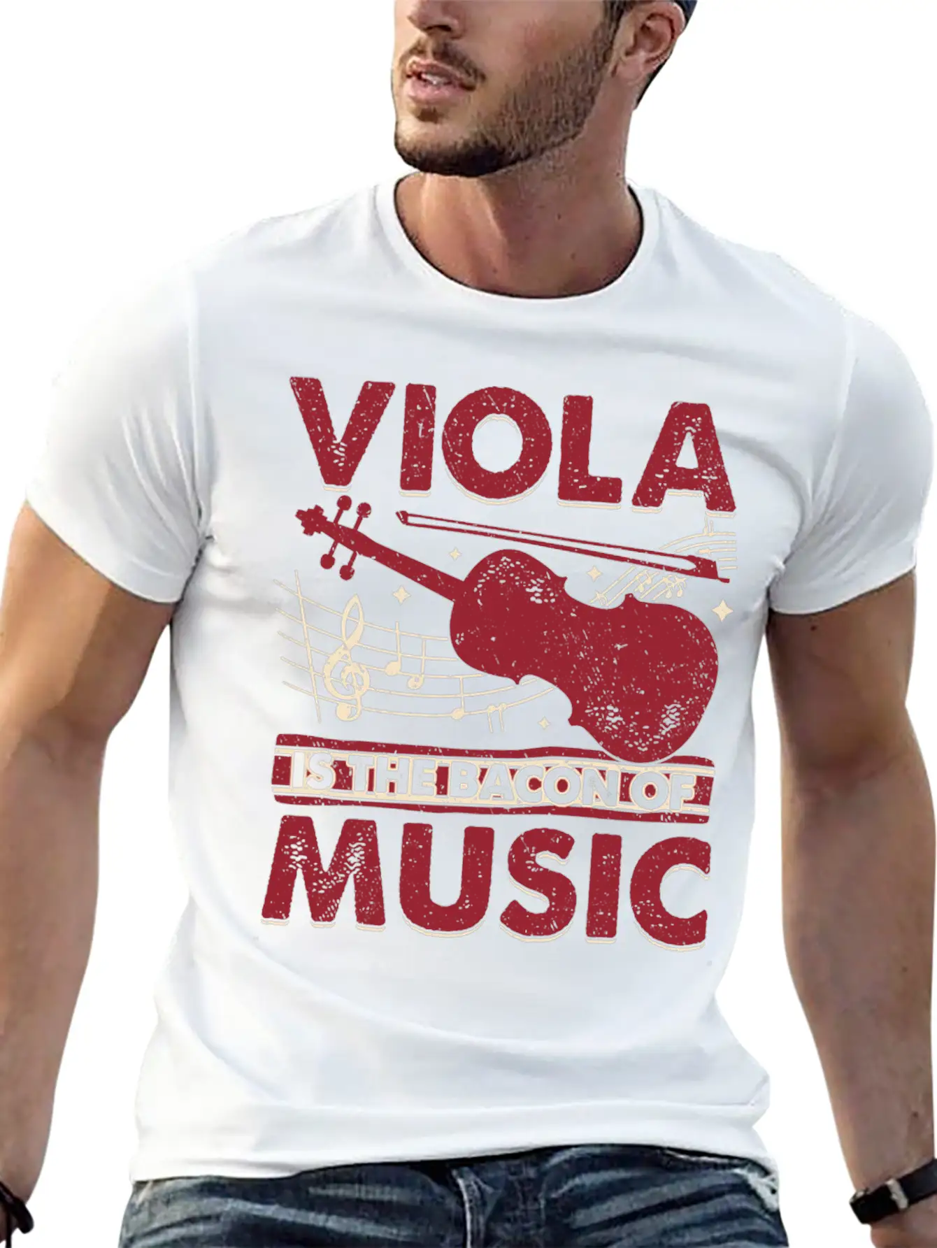 Viola Is The Bacon Of Music Basic Graphic T-Shirt ¨C Daily Comfort In Soft Cotton