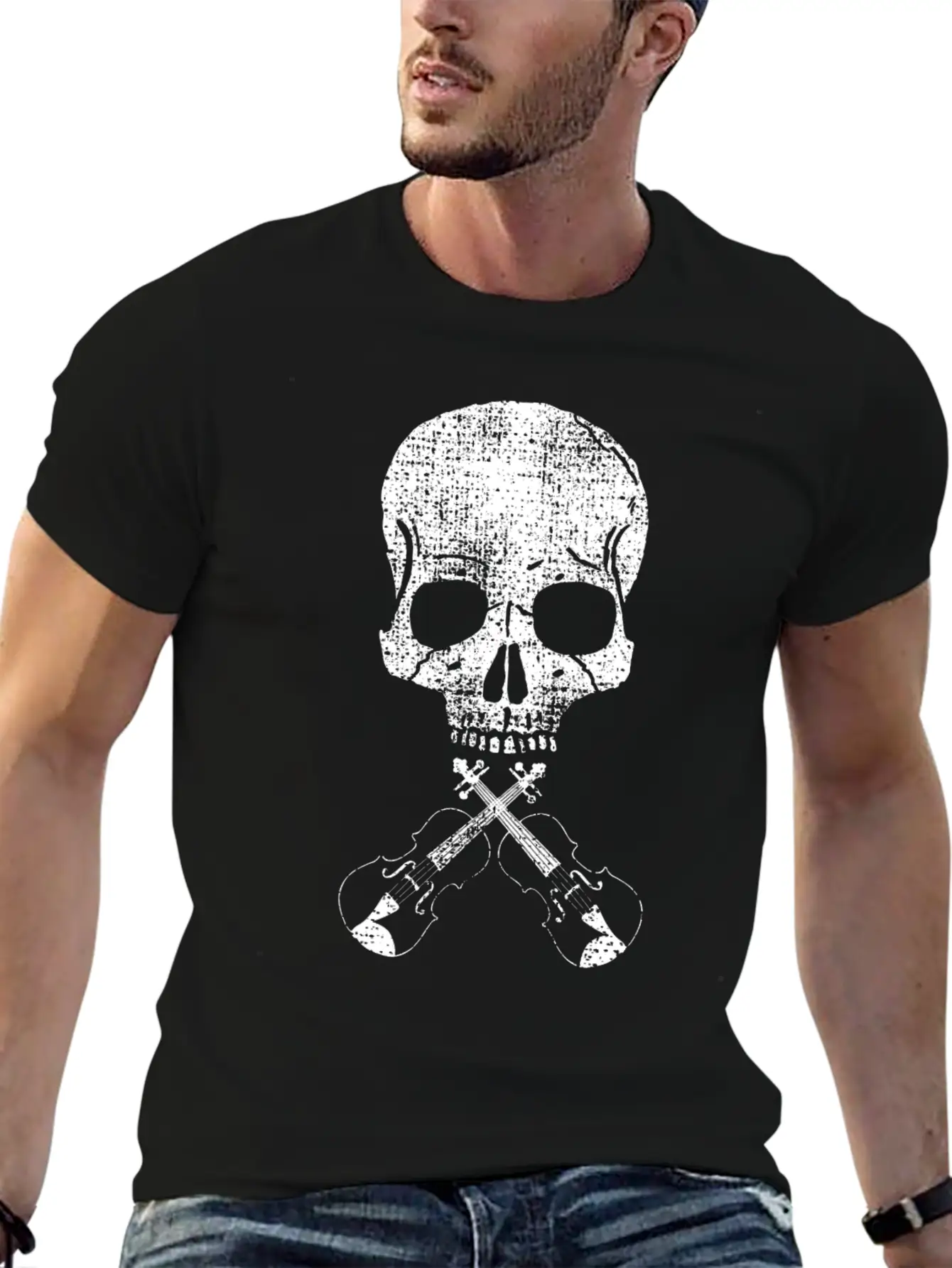 Violin Instrument Metal Basic Graphic T-Shirt ¨C Daily Comfort In Soft Cotton