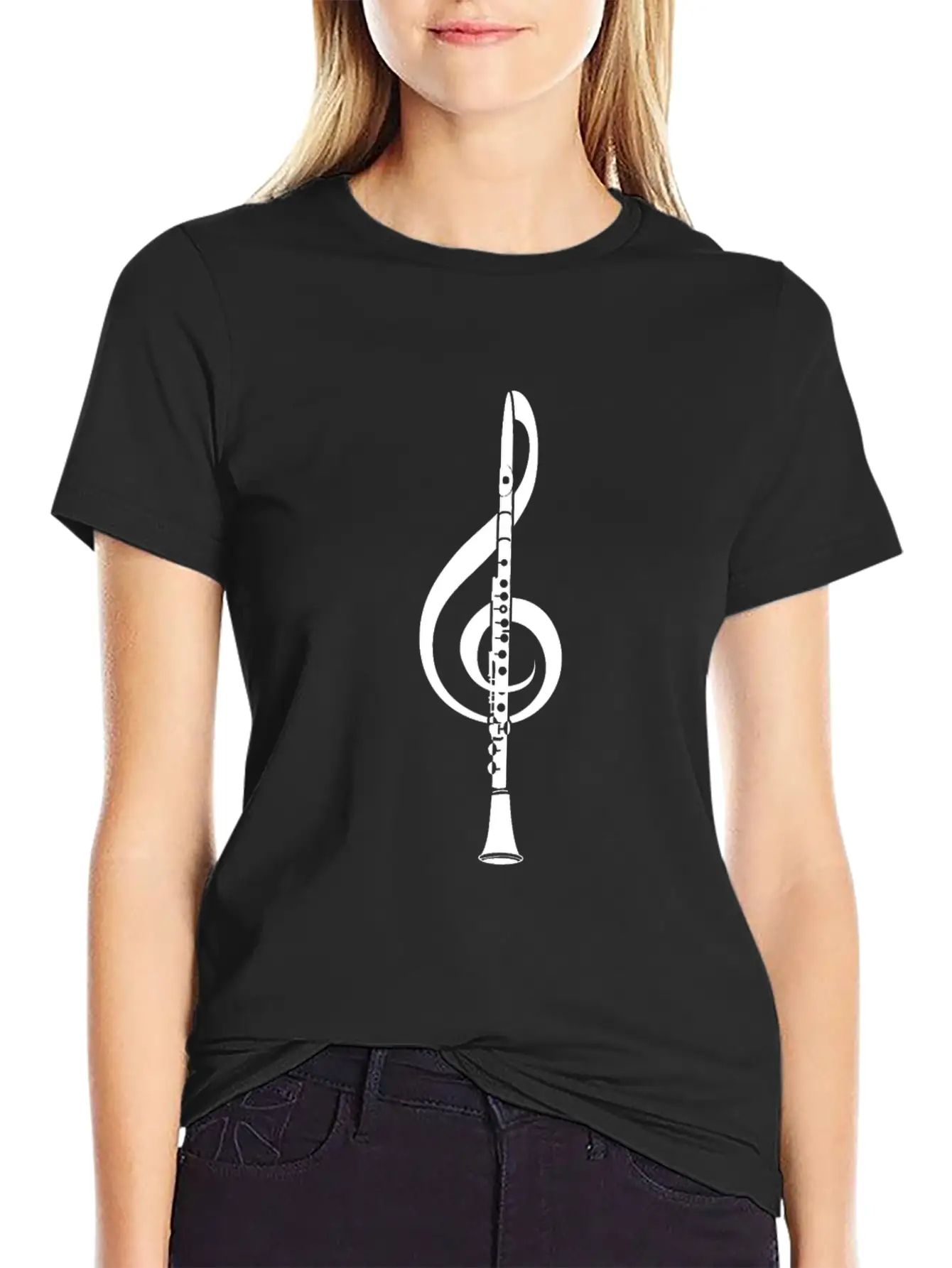 Violin Key Flutist And Musician Gift Basic Graphic T-Shirt ¨C Daily Comfort In Soft Cotton