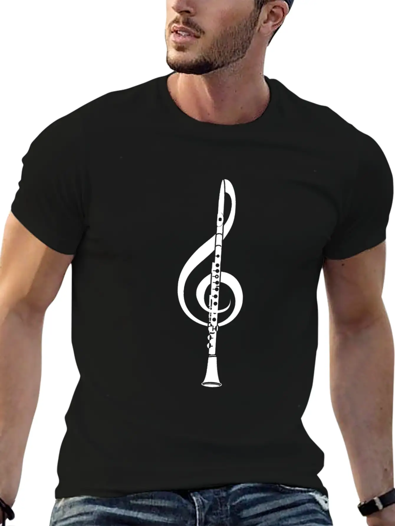 Violin Key Flutist And Musician Gift Basic Graphic T-Shirt ¨C Daily Comfort In Soft Cotton