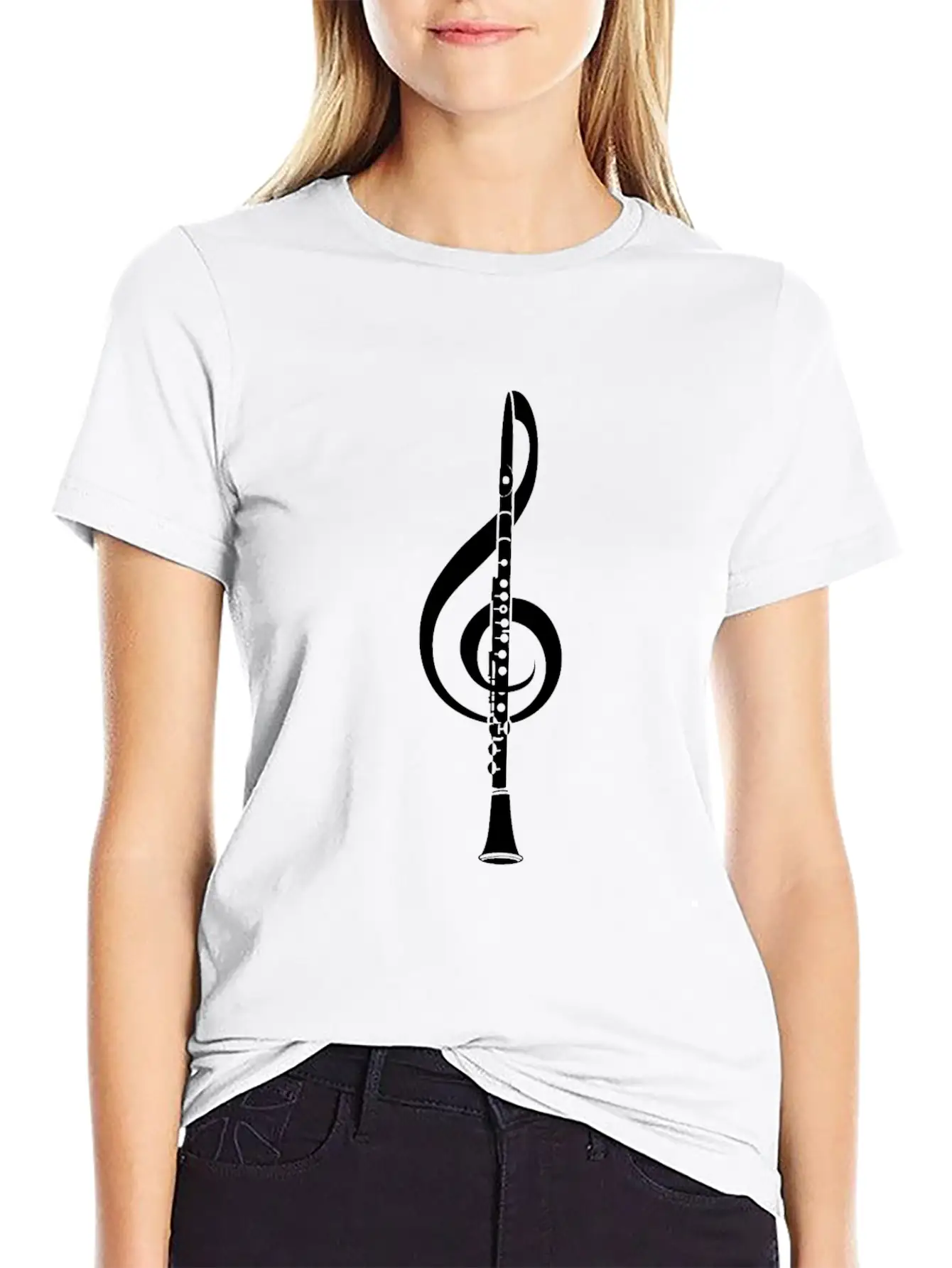 Violin Key Flutist And Musician Gift Basic Graphic T-Shirt ¨C Daily Comfort In Soft Cotton