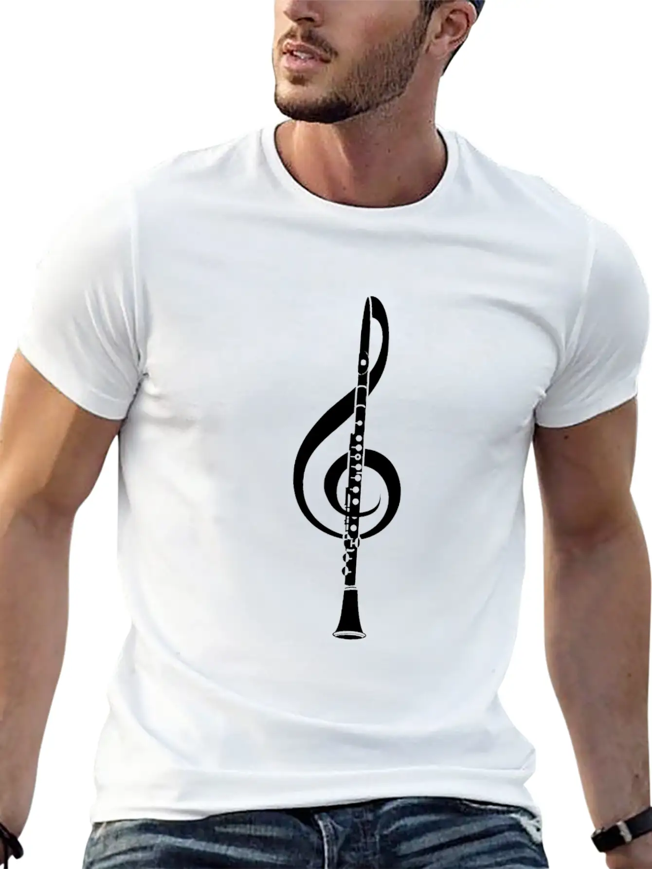 Violin Key Flutist And Musician Gift Basic Graphic T-Shirt ¨C Daily Comfort In Soft Cotton