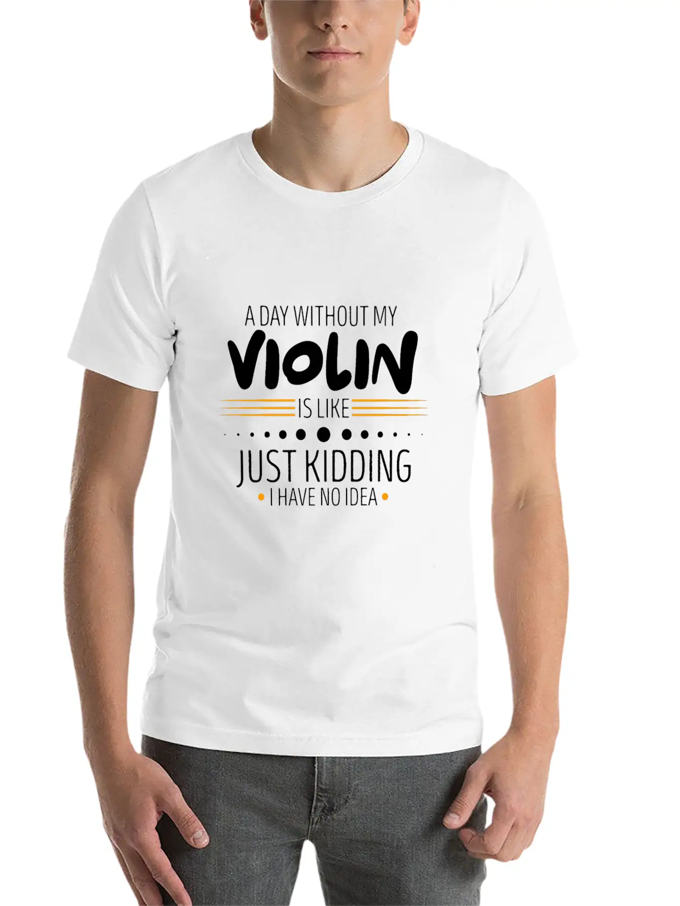 Violin Unisex Casual T-Shirt ¨C Clean Design For Daily Comfort