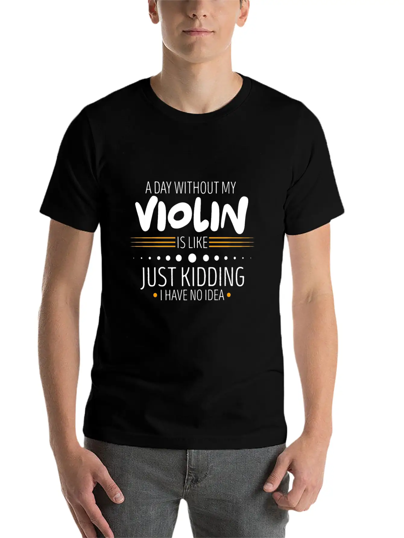Violin Unisex Casual T-Shirt ¨C Clean Design For Daily Comfort