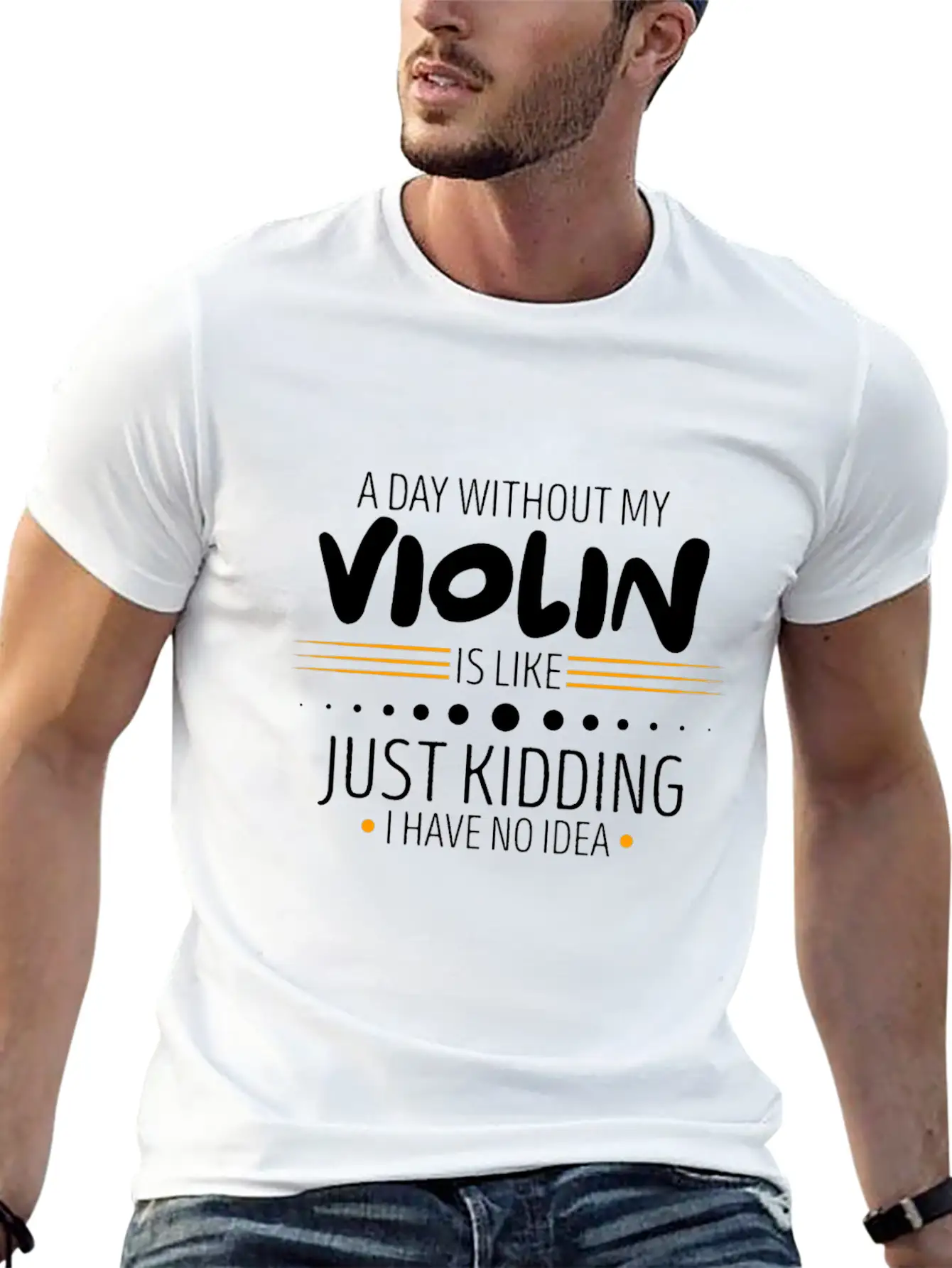 Violin Unisex Casual T-Shirt ¨C Clean Design For Daily Comfort