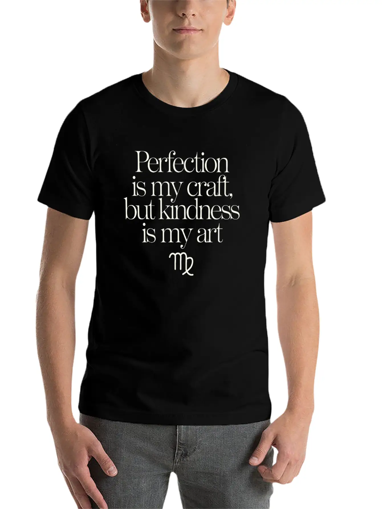 Virgo Zodiac: Perfection Is My Craft, Kindness Is Essential Cotton Tee For Daily Outfits ¨C Unisex Style