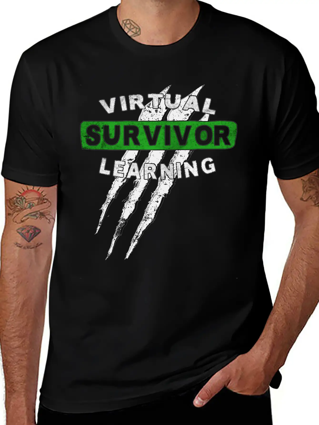 Virtual Learning Survivor, Back To School Essential Cotton Tee For Daily Outfits ¨C Unisex Style