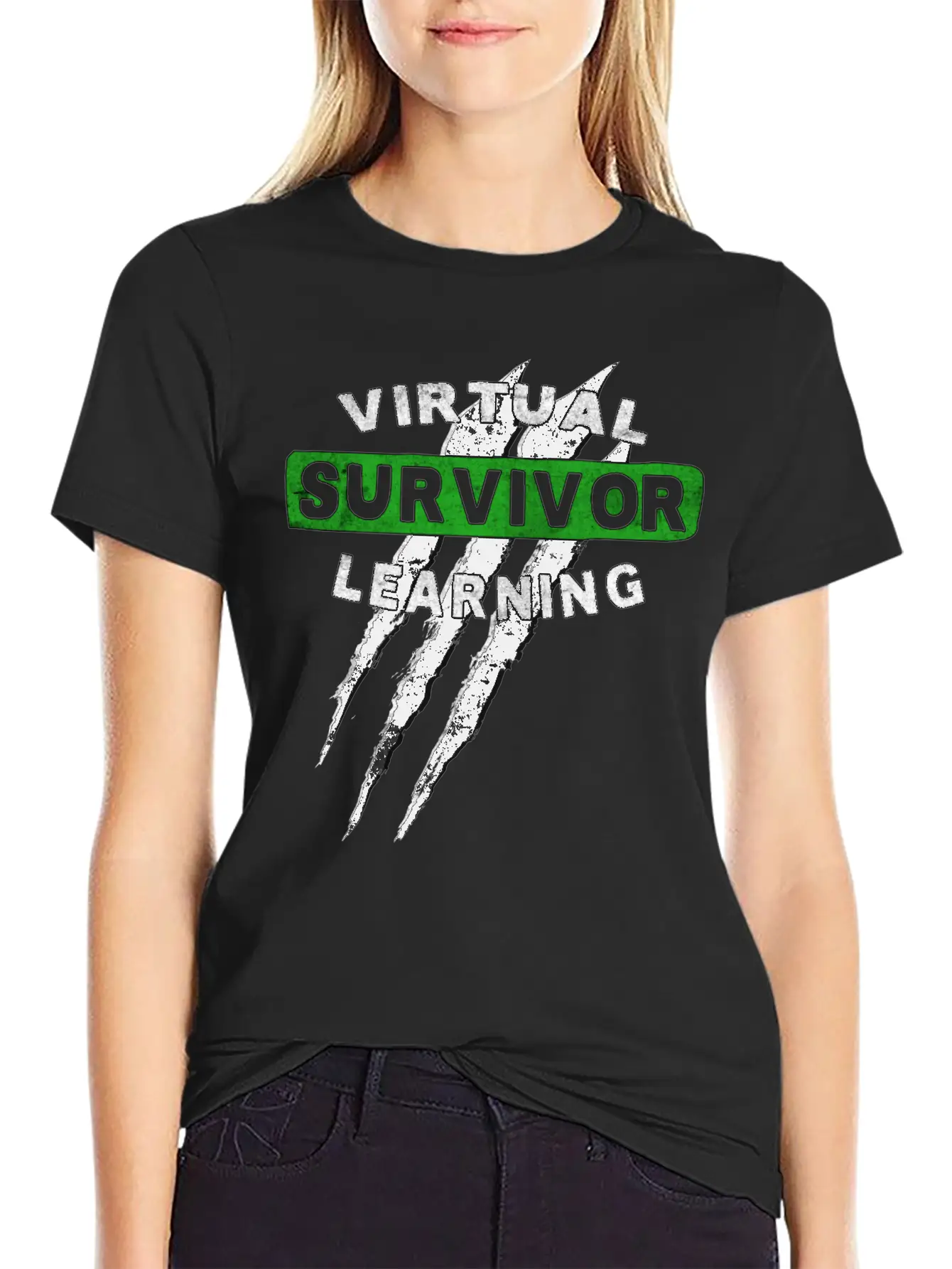 Virtual Learning Survivor, Back To School Essential Cotton Tee For Daily Outfits ¨C Unisex Style
