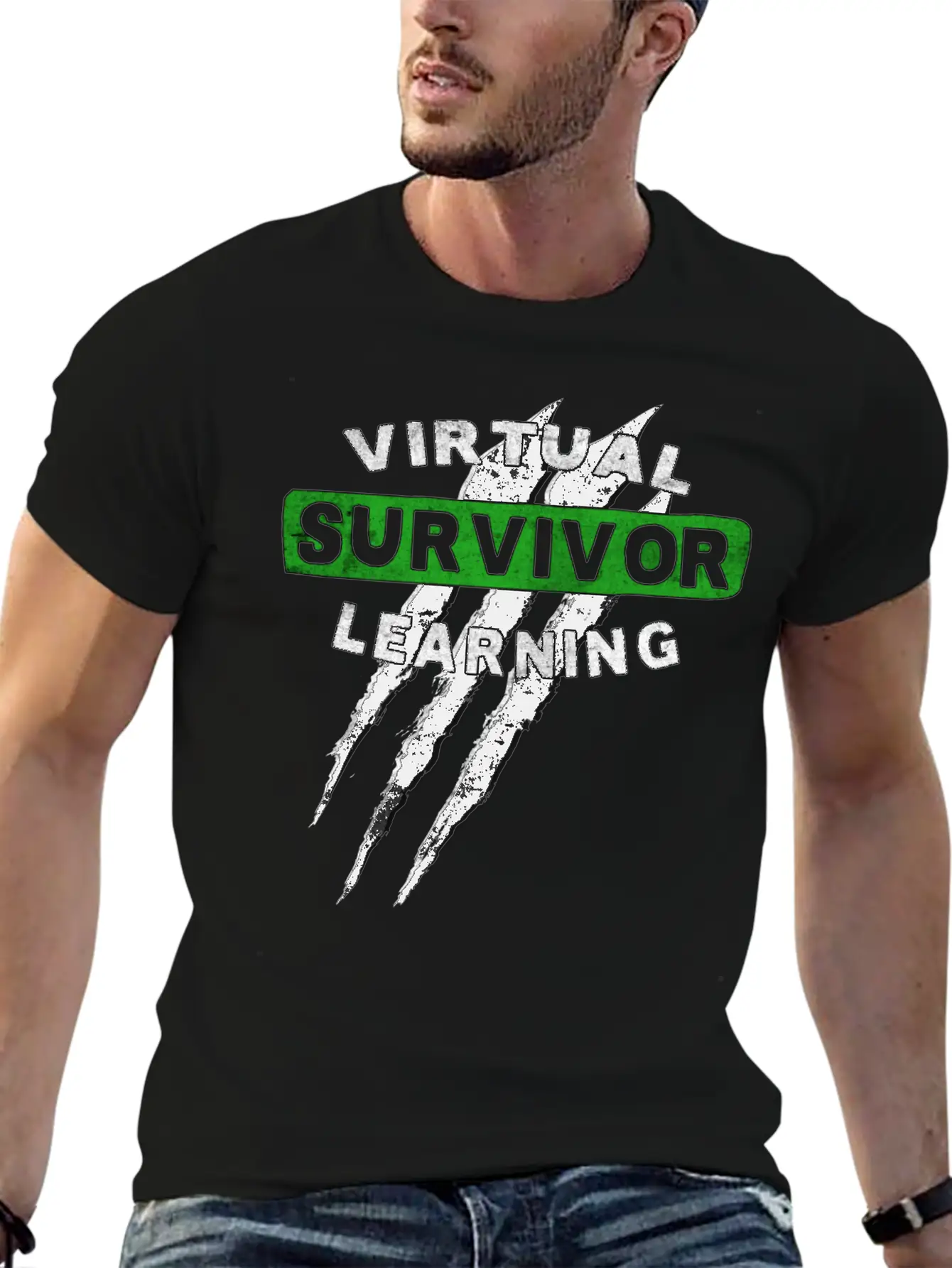 Virtual Learning Survivor, Back To School Essential Cotton Tee For Daily Outfits ¨C Unisex Style