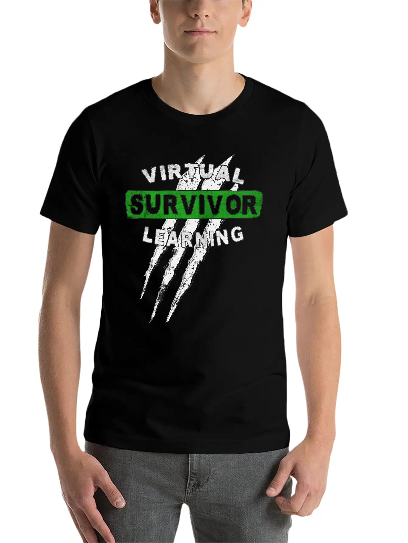 Virtual Learning Survivor, Back To School Essential Cotton Tee For Daily Outfits ¨C Unisex Style