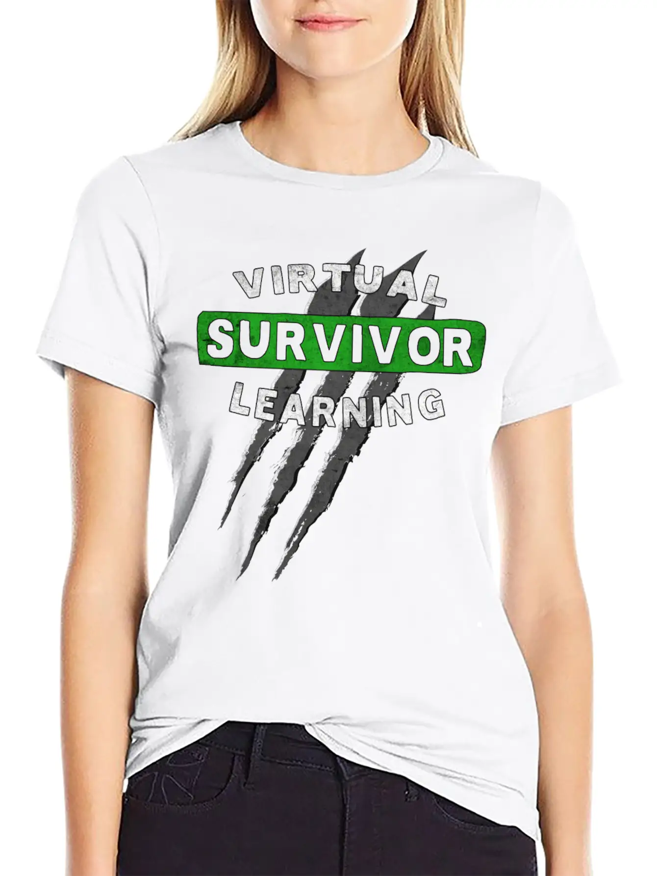 Virtual Learning Survivor, Back To School Essential Cotton Tee For Daily Outfits ¨C Unisex Style