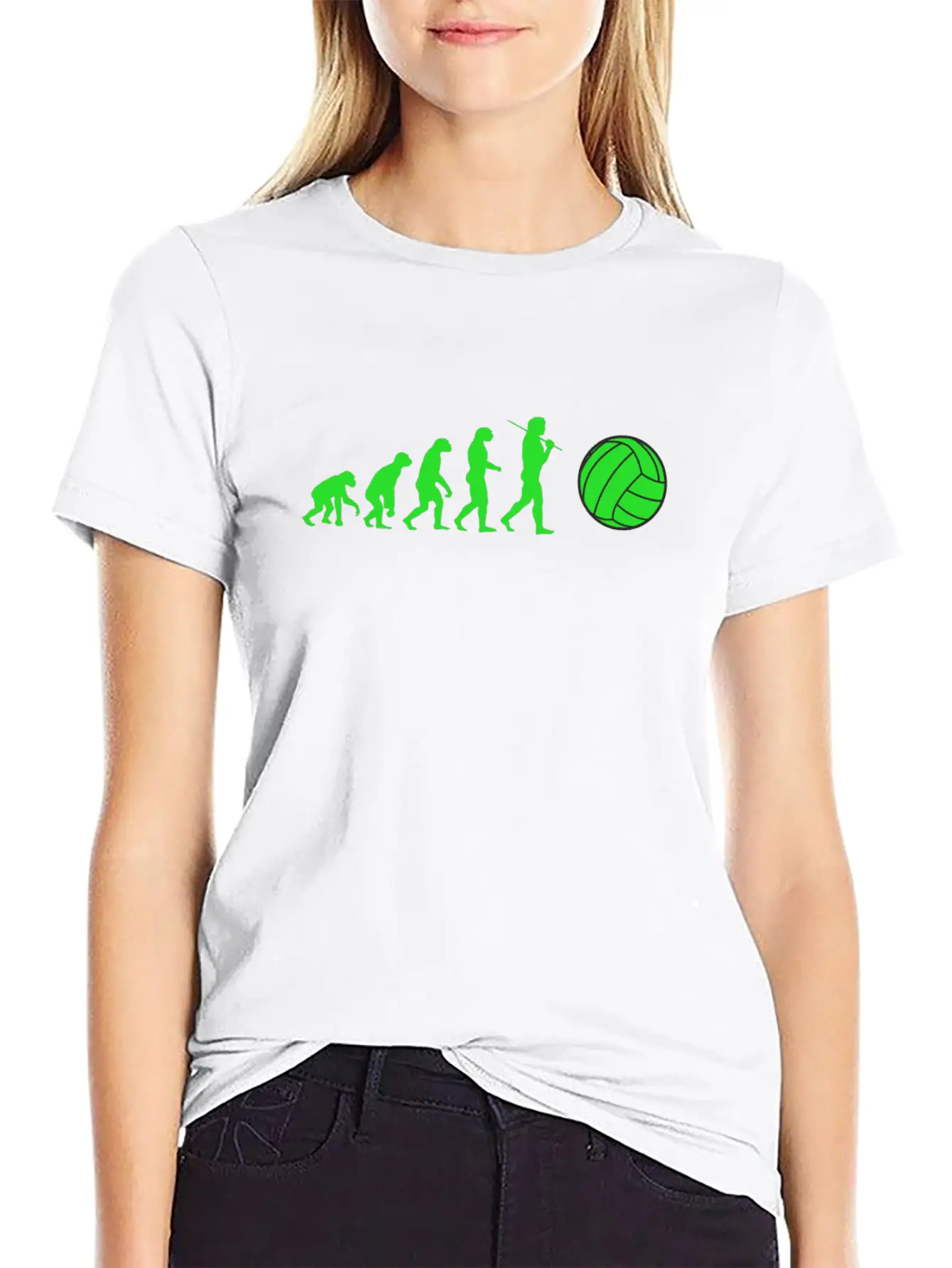 Volleyball Evolution Sport Volleyballer Ball Dig Essential Cotton Tee For Daily Outfits ¨C Unisex Style