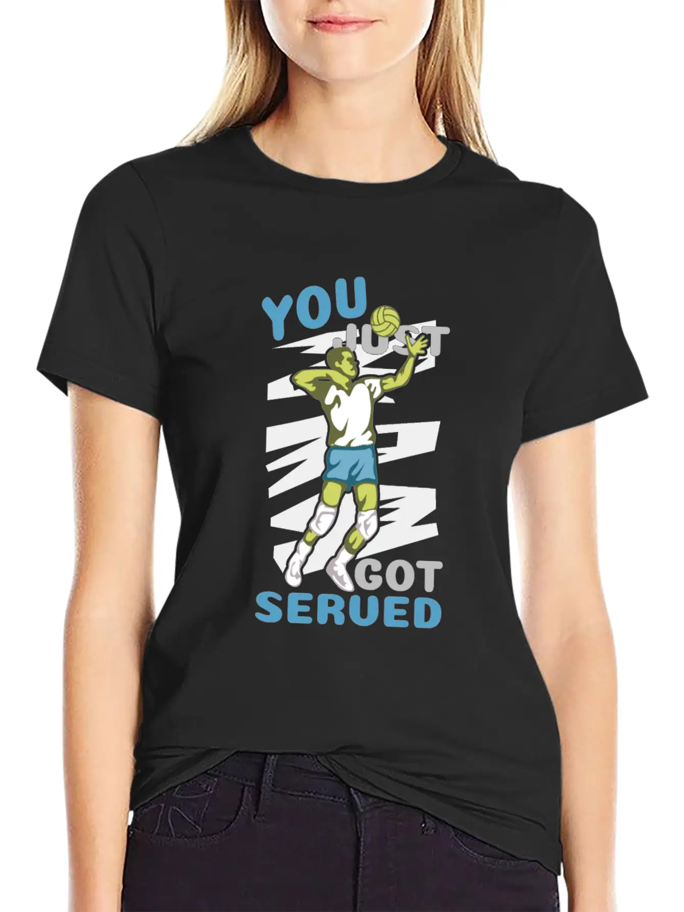 Volleyball Got Served You Champions Gift Essential Cotton Tee For Daily Outfits ¨C Unisex Style