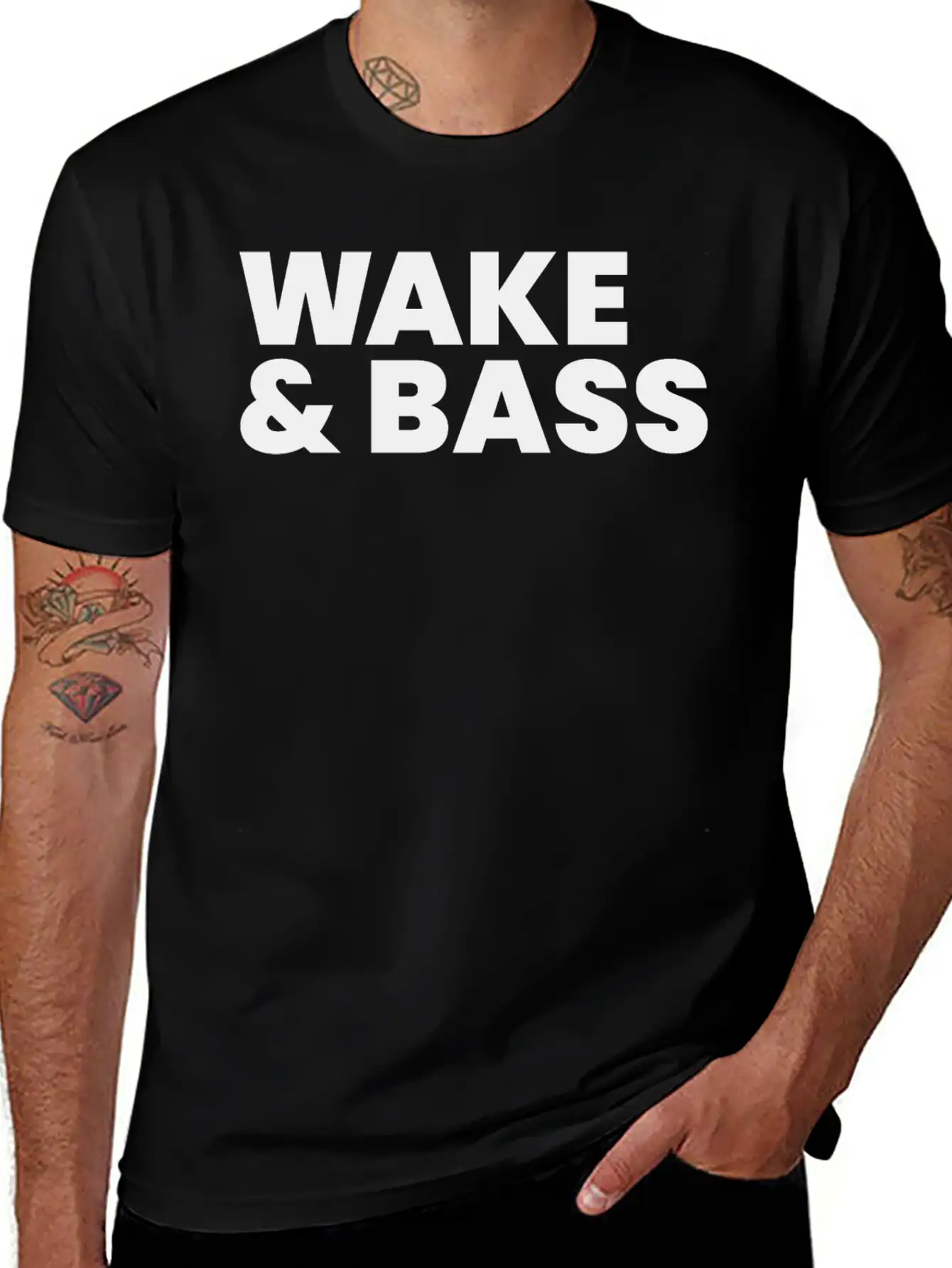 Wake And Bass Techno Quote Soft Cotton Short Sleeve Tee ¨C Unisex Wardrobe Staple