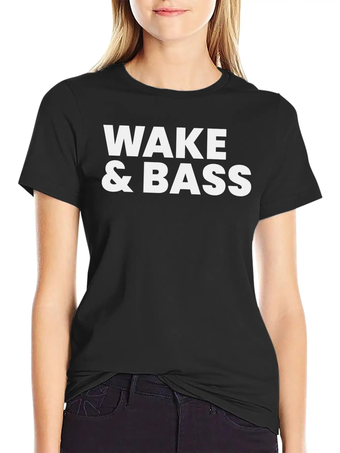 Wake And Bass Techno Quote Soft Cotton Short Sleeve Tee ¨C Unisex Wardrobe Staple