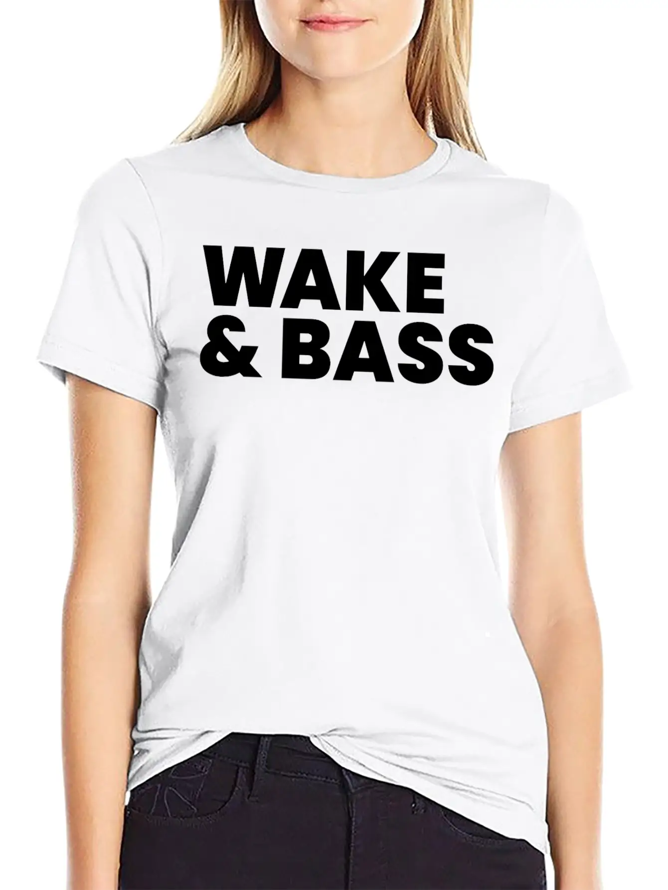 Wake And Bass Techno Quote Soft Cotton Short Sleeve Tee ¨C Unisex Wardrobe Staple