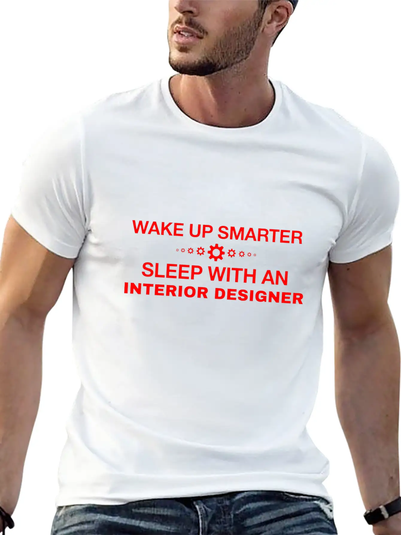 WAKE UP SMARTER SLEEP WITH AN INTERIOR DESIGNER Essential Cotton Tee For Daily Outfits ¨C Unisex Style