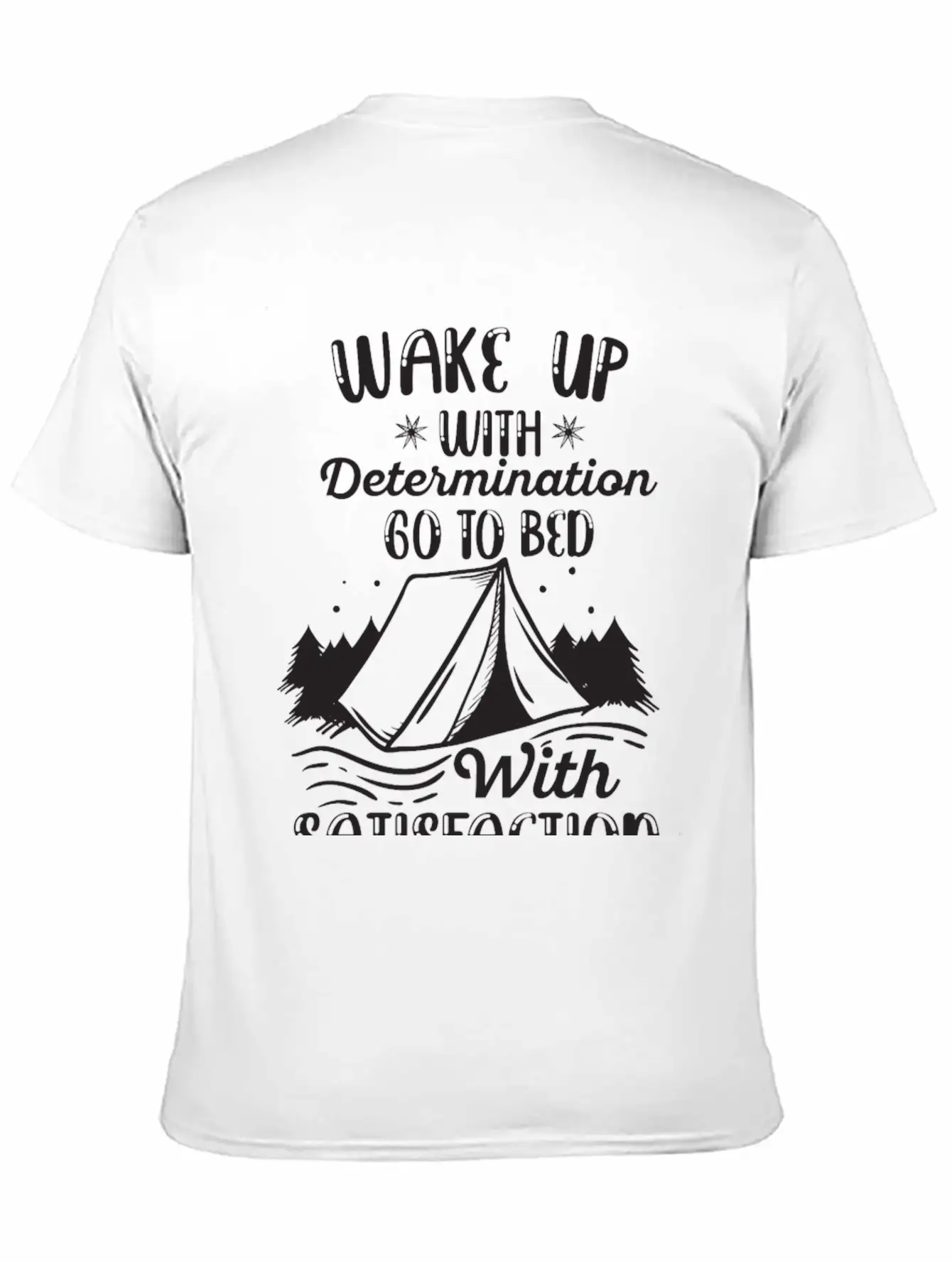 WAKE UP WITH DETERMINATION Basic Graphic T-Shirt ¨C Daily Comfort In Soft Cotton