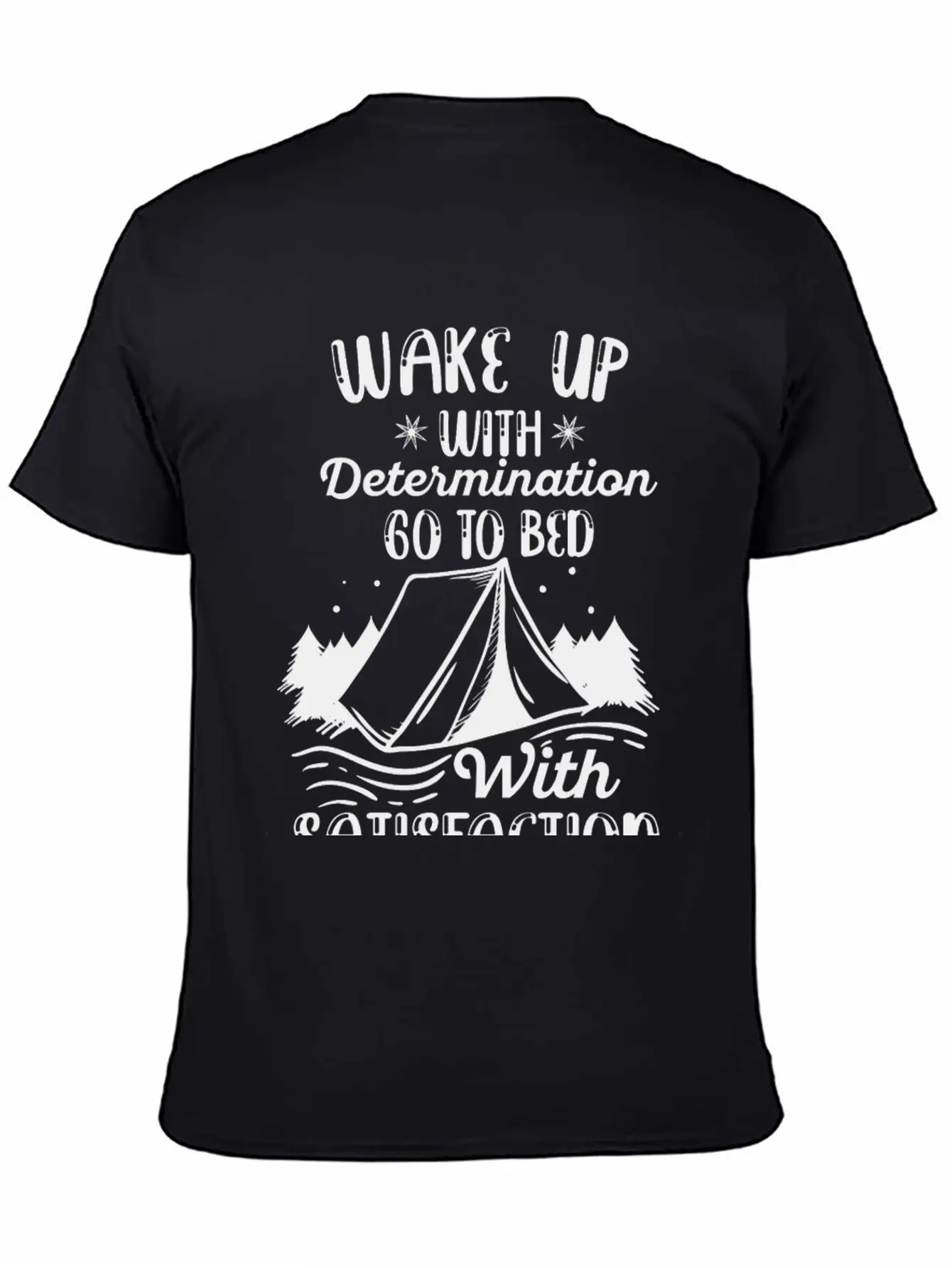 WAKE UP WITH DETERMINATION Basic Graphic T-Shirt ¨C Daily Comfort In Soft Cotton
