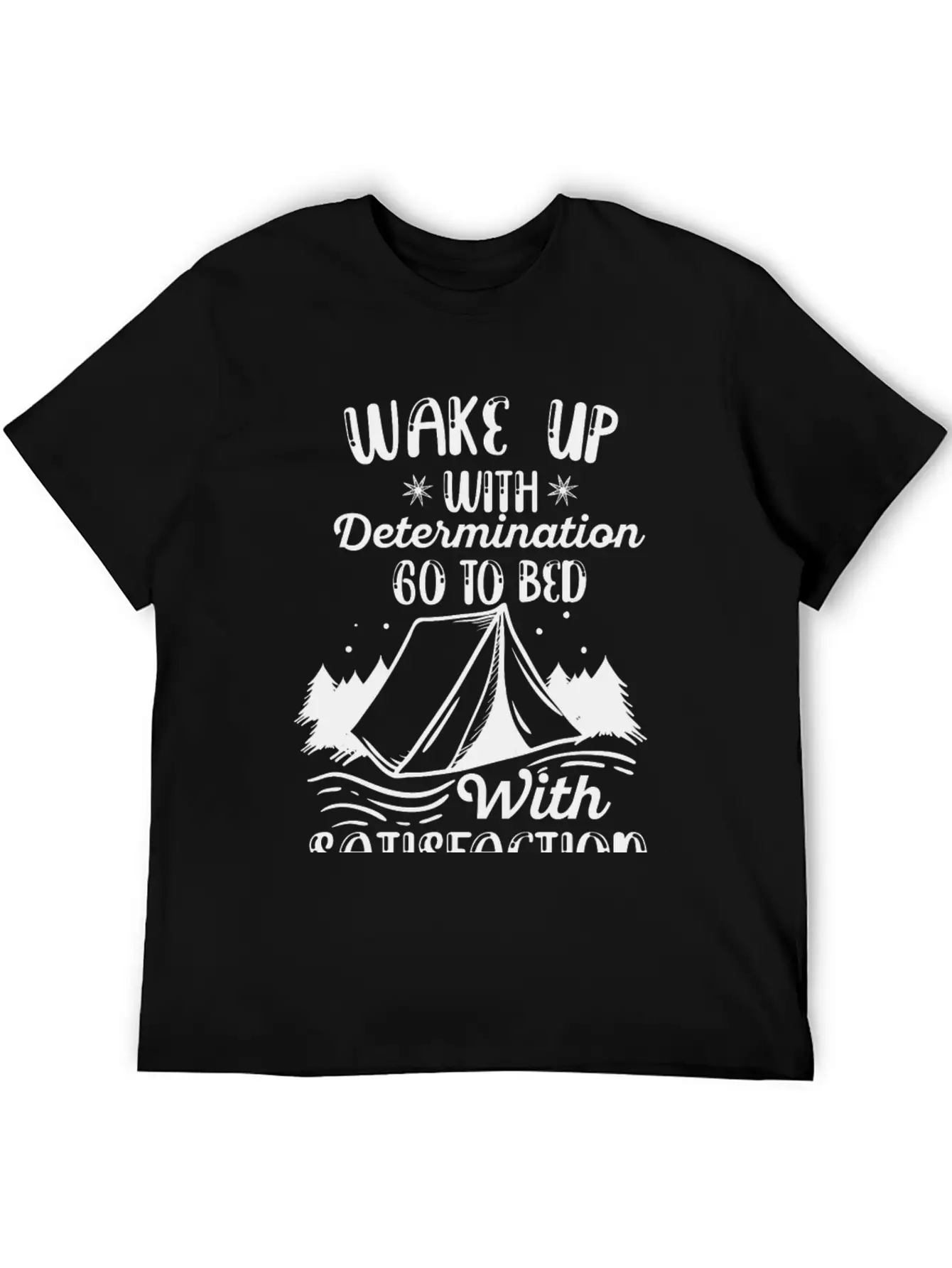 WAKE UP WITH DETERMINATION Basic Graphic T-Shirt ¨C Daily Comfort In Soft Cotton