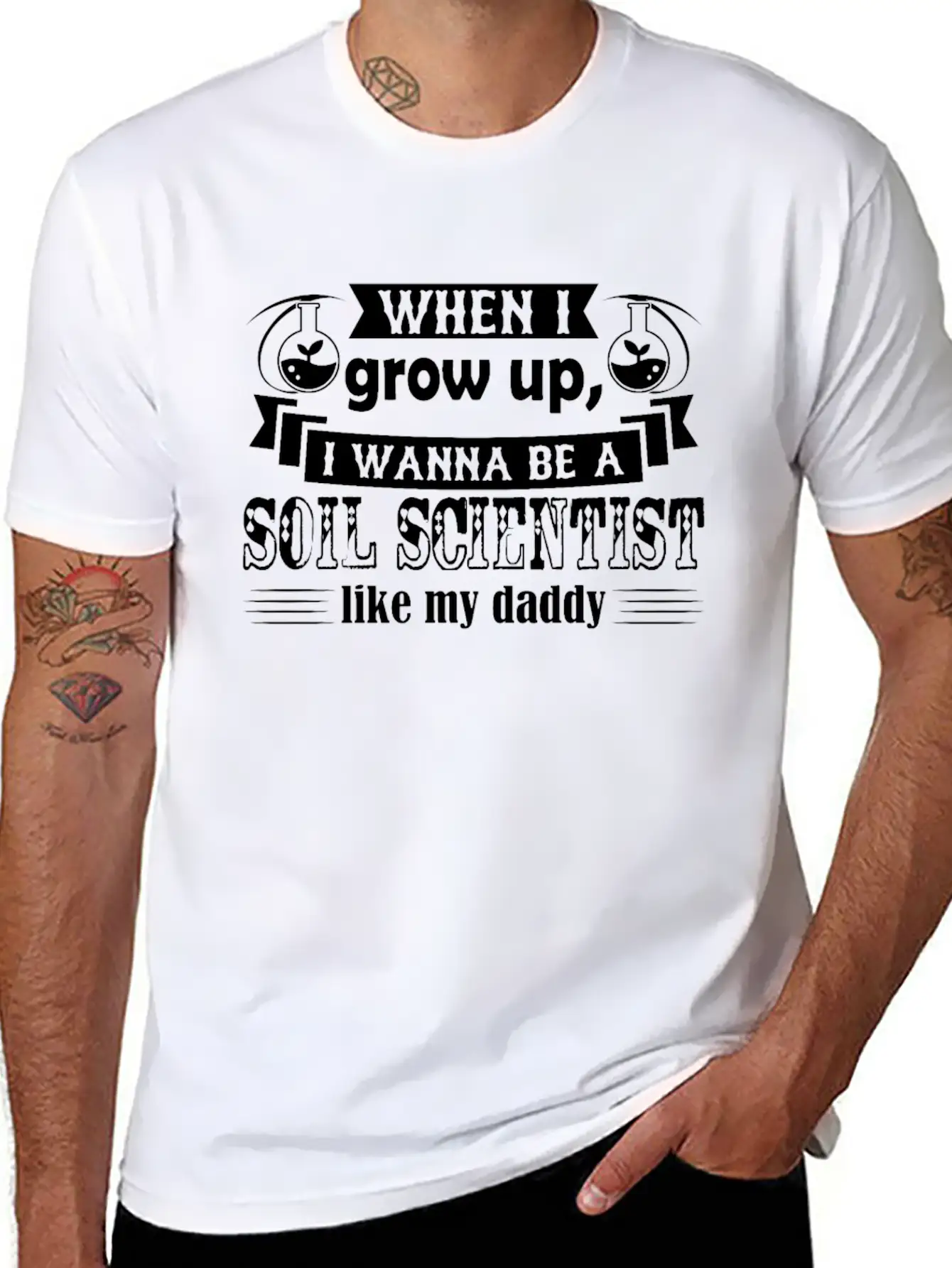 Want To Be Soil Scientist Like Daddy Shirt Basic Graphic T-Shirt ¨C Daily Comfort In Soft Cotton