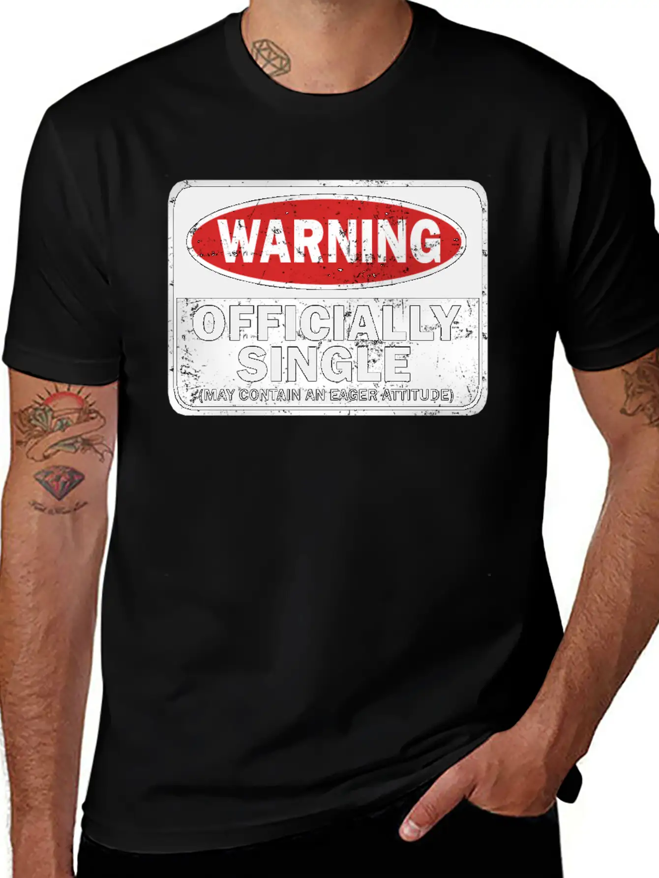 Warning Officially Single May Contain An Eager Soft Cotton Short Sleeve Tee ¨C Unisex Wardrobe Staple