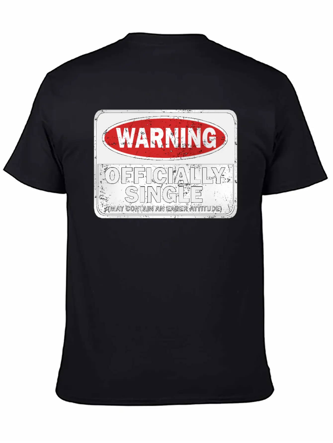Warning Officially Single May Contain An Eager Soft Cotton Short Sleeve Tee ¨C Unisex Wardrobe Staple