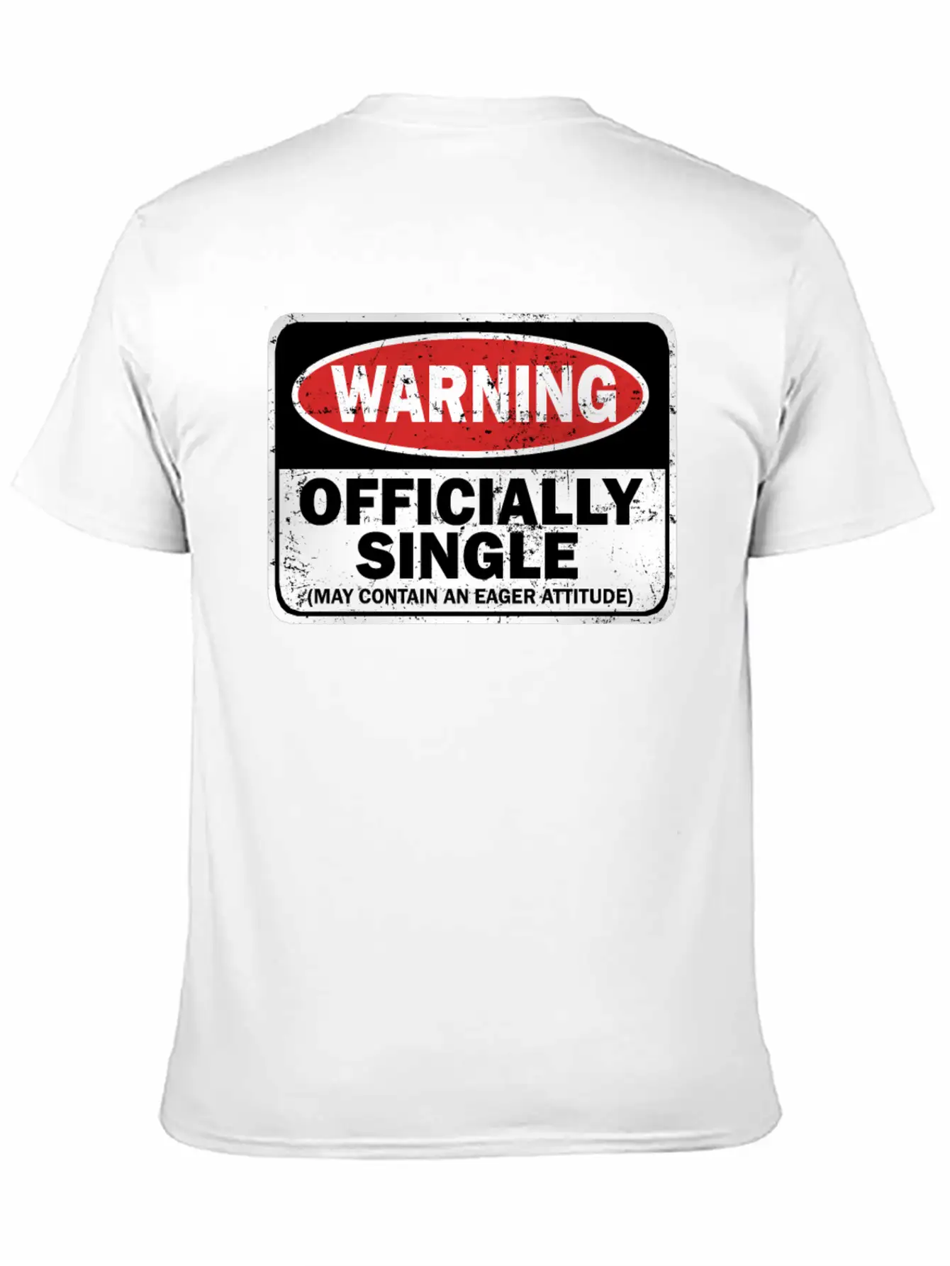 Warning Officially Single May Contain An Eager Soft Cotton Short Sleeve Tee ¨C Unisex Wardrobe Staple
