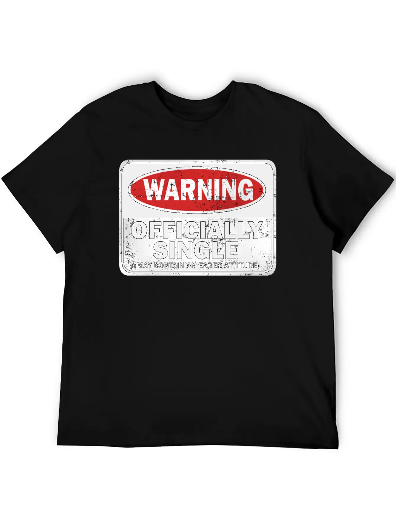 Warning Officially Single May Contain An Eager Soft Cotton Short Sleeve Tee ¨C Unisex Wardrobe Staple