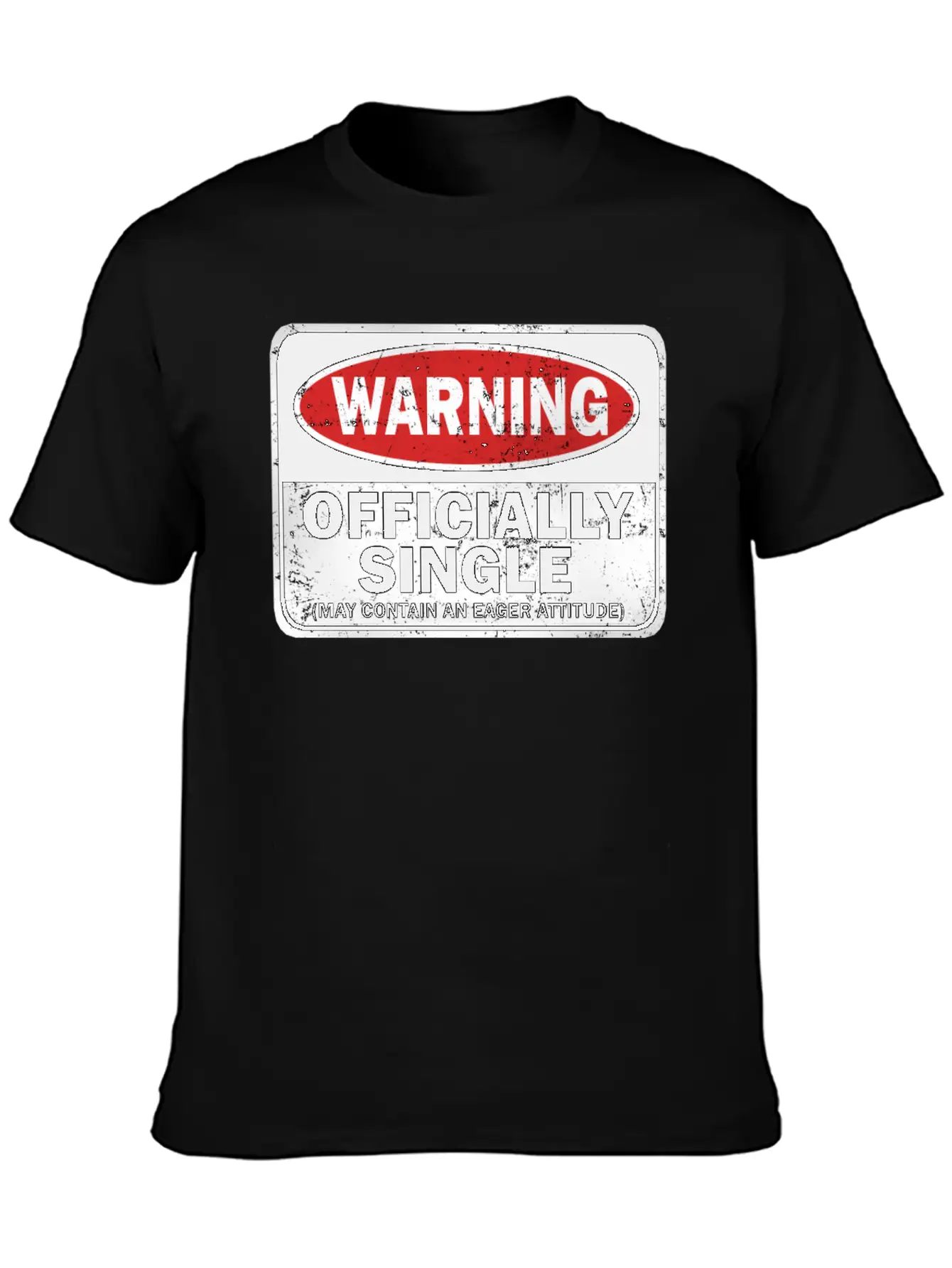 Warning Officially Single May Contain An Eager Soft Cotton Short Sleeve Tee ¨C Unisex Wardrobe Staple