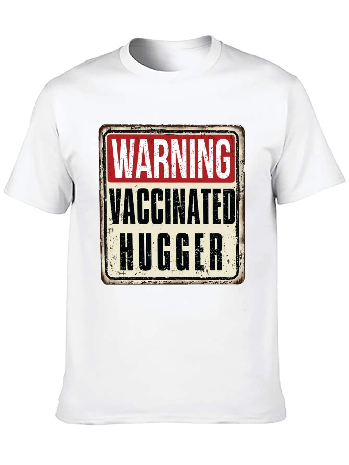 WARNING Vaccinated Hugger Basic Graphic T-Shirt ¨C Daily Comfort In Soft Cotton
