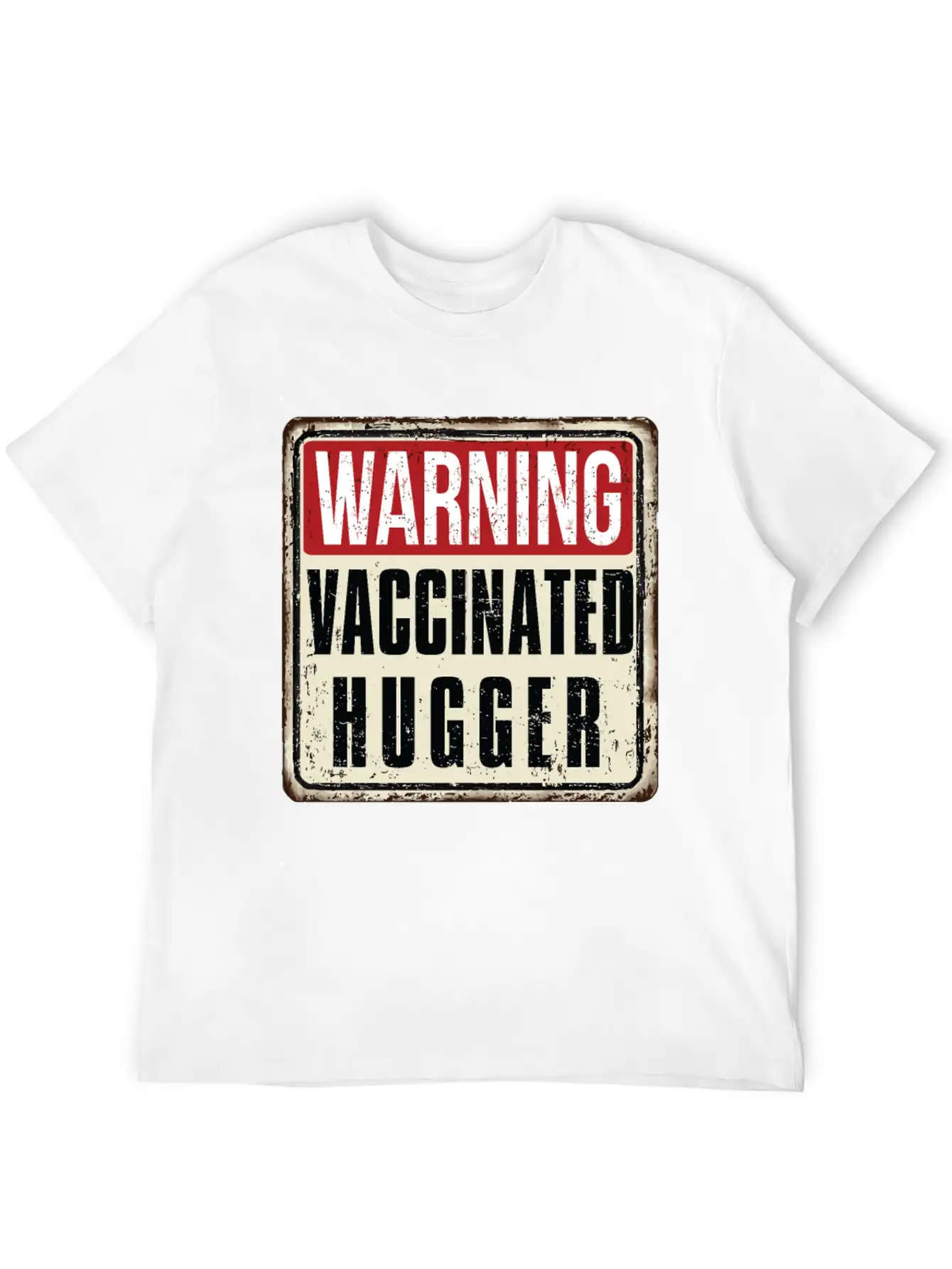 WARNING Vaccinated Hugger Basic Graphic T-Shirt ¨C Daily Comfort In Soft Cotton