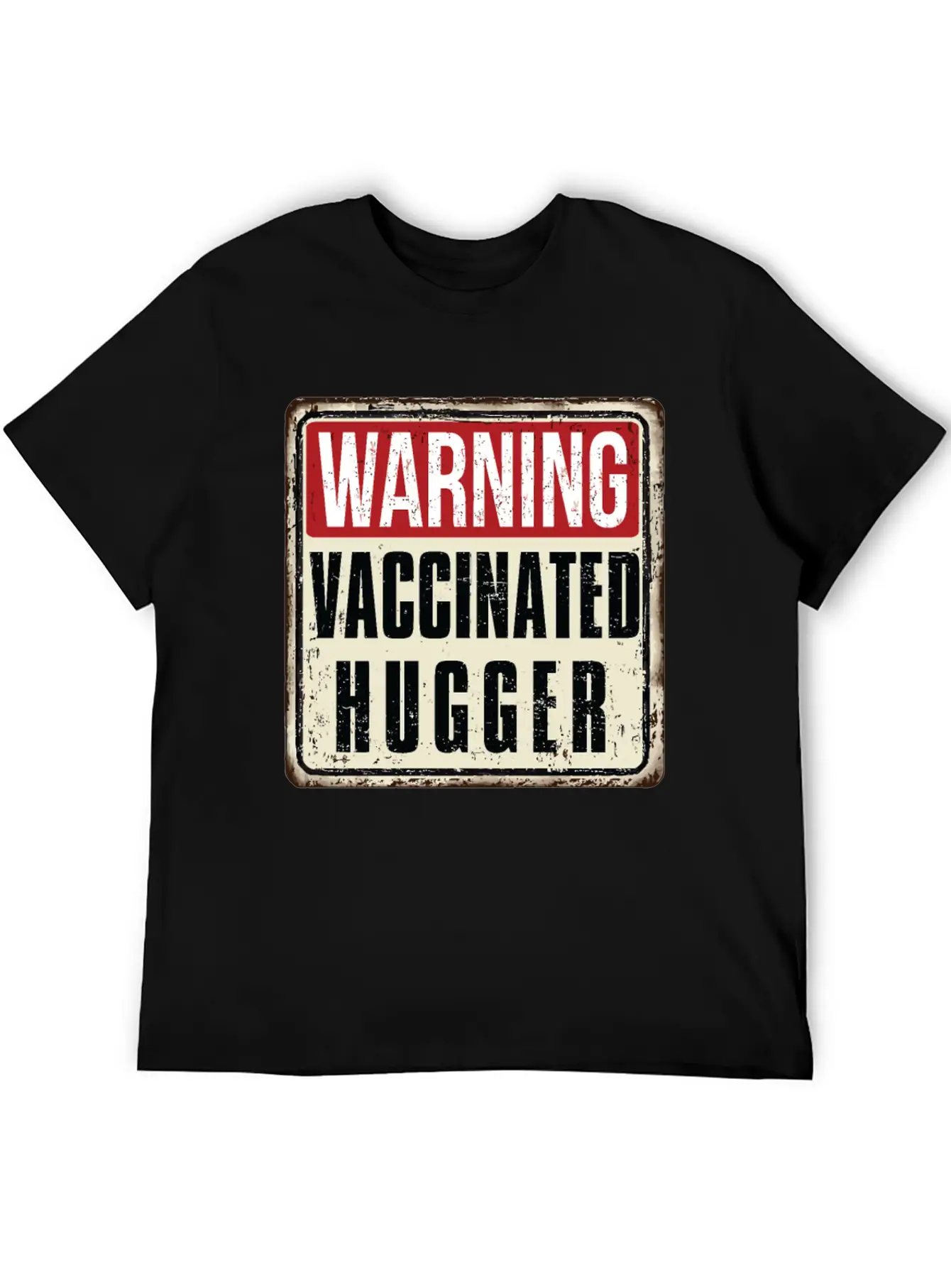 WARNING Vaccinated Hugger Basic Graphic T-Shirt ¨C Daily Comfort In Soft Cotton