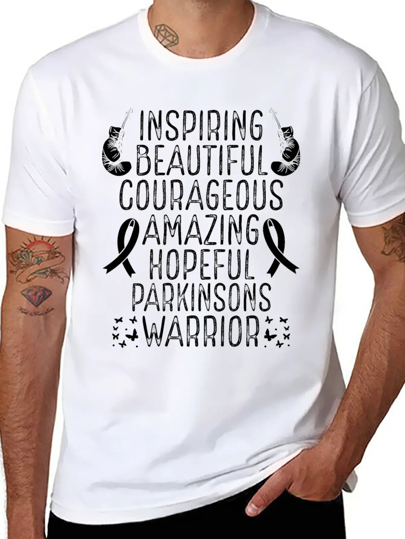 Warrior Disease Fighter Parkinsons Awareness Soft Cotton Short Sleeve Tee ¨C Unisex Wardrobe Staple