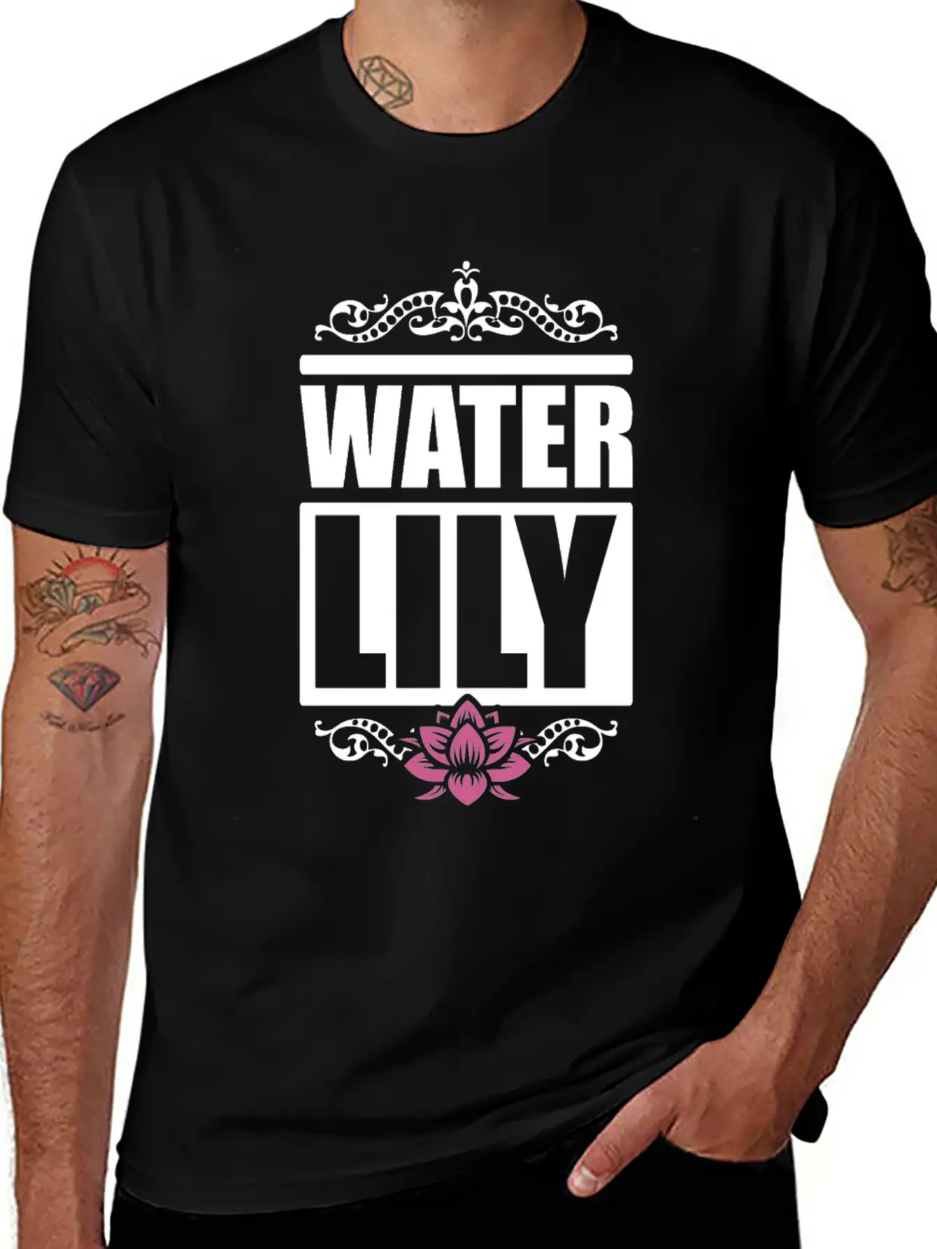 Water Lily Beautiful Flower Summer Girl Essential Cotton Tee For Daily Outfits ¨C Unisex Style