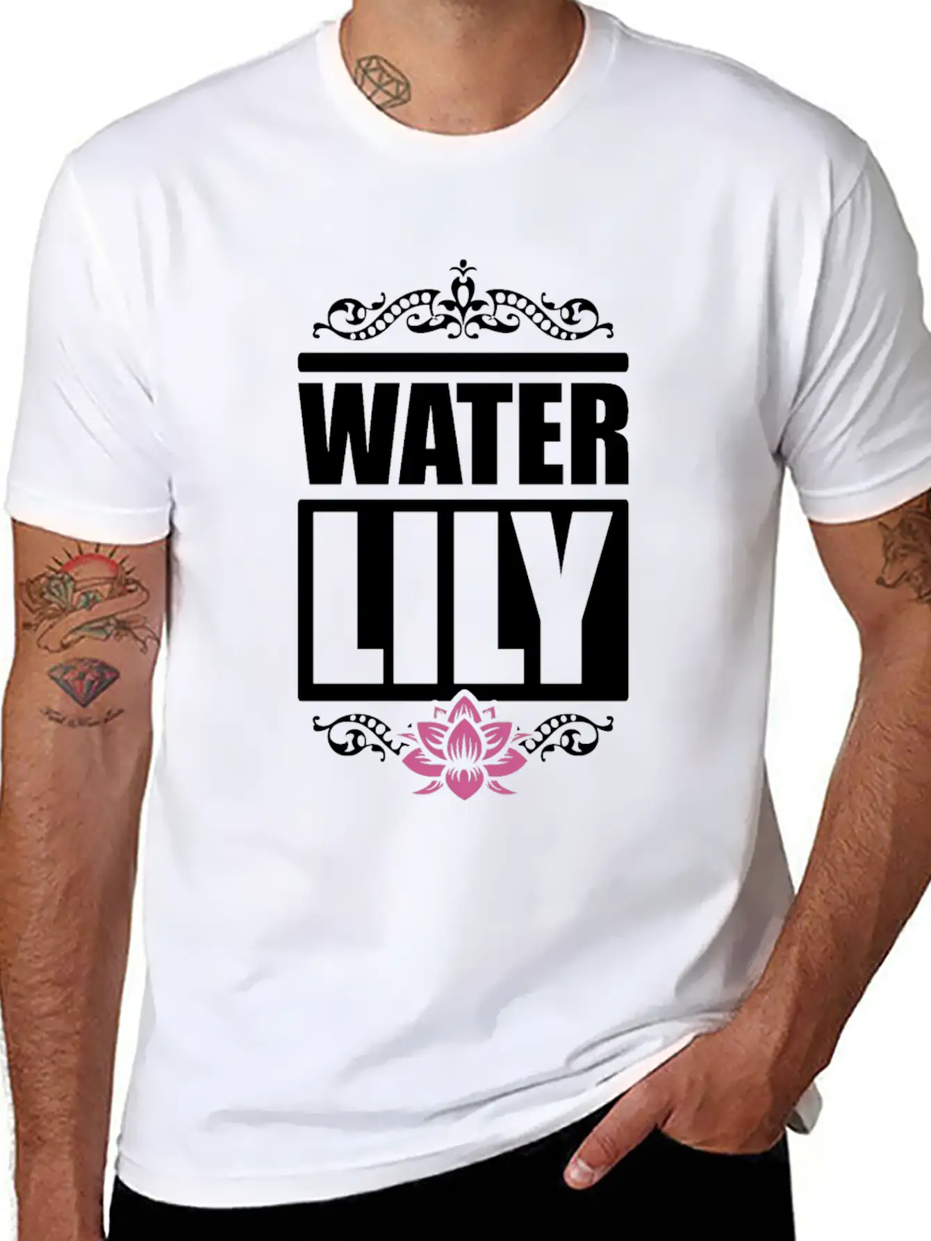 Water Lily Beautiful Flower Summer Girl Essential Cotton Tee For Daily Outfits ¨C Unisex Style