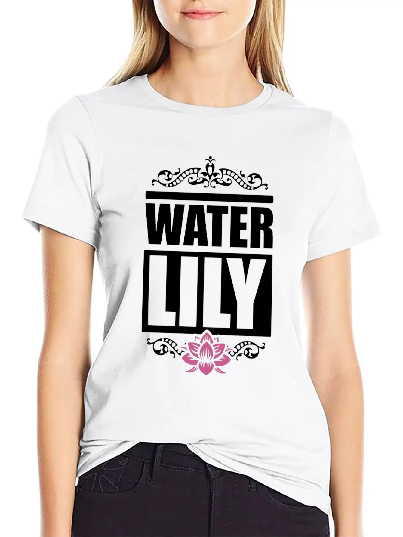 Water Lily Beautiful Flower Summer Girl Essential Cotton Tee For Daily Outfits ¨C Unisex Style